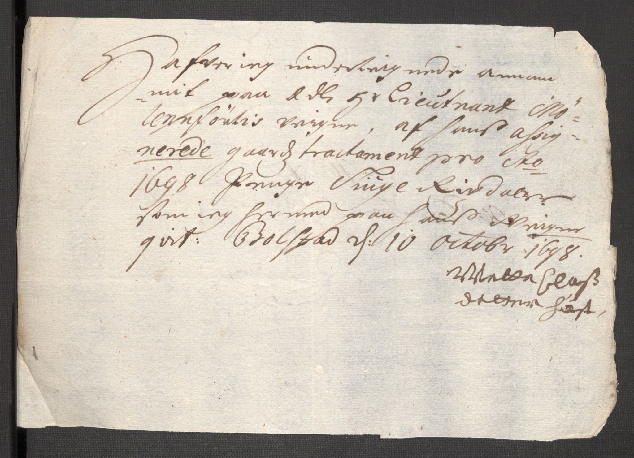 Rentekammeret inntil 1814, Reviderte regnskaper, Fogderegnskap, AV/RA-EA-4092/R48/L2977: Fogderegnskap Sunnhordland og Hardanger, 1697-1698, p. 347