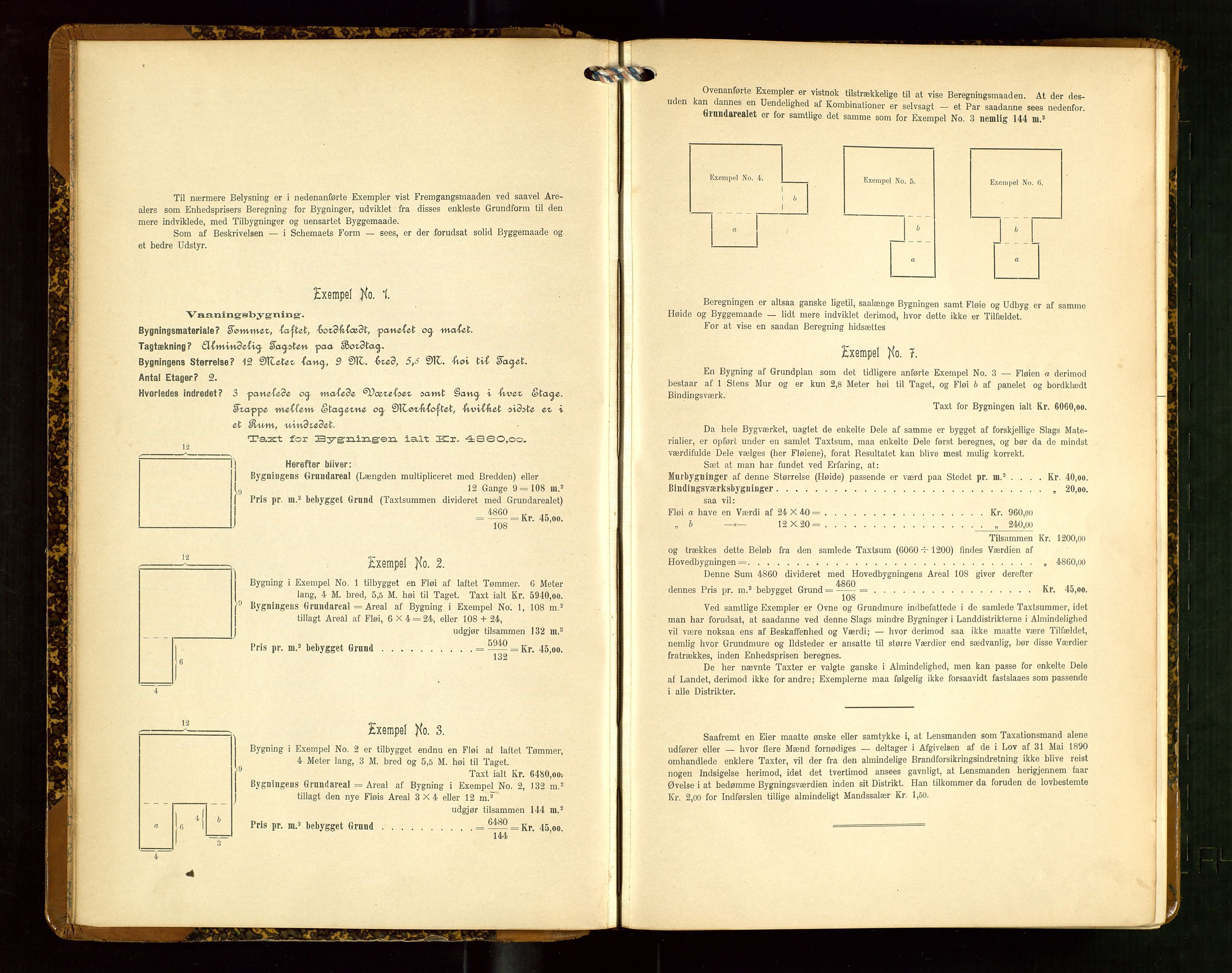 Klepp lensmannskontor, SAST/A-100163/Goc/L0007: "Brandtaxationsprotokol" m/register, 1911-1915