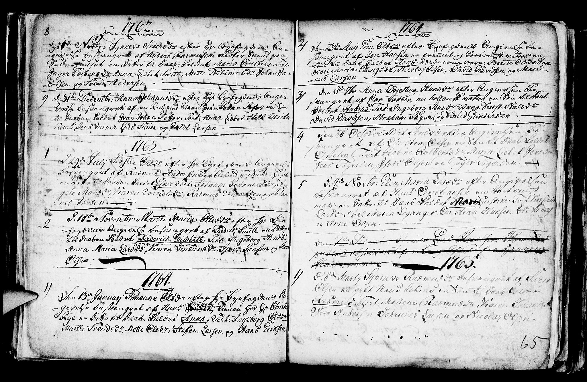 Nykirken Sokneprestembete, SAB/A-77101/H/Haa/L0001: Parish register (official) no. A 1, 1668-1820, p. 65