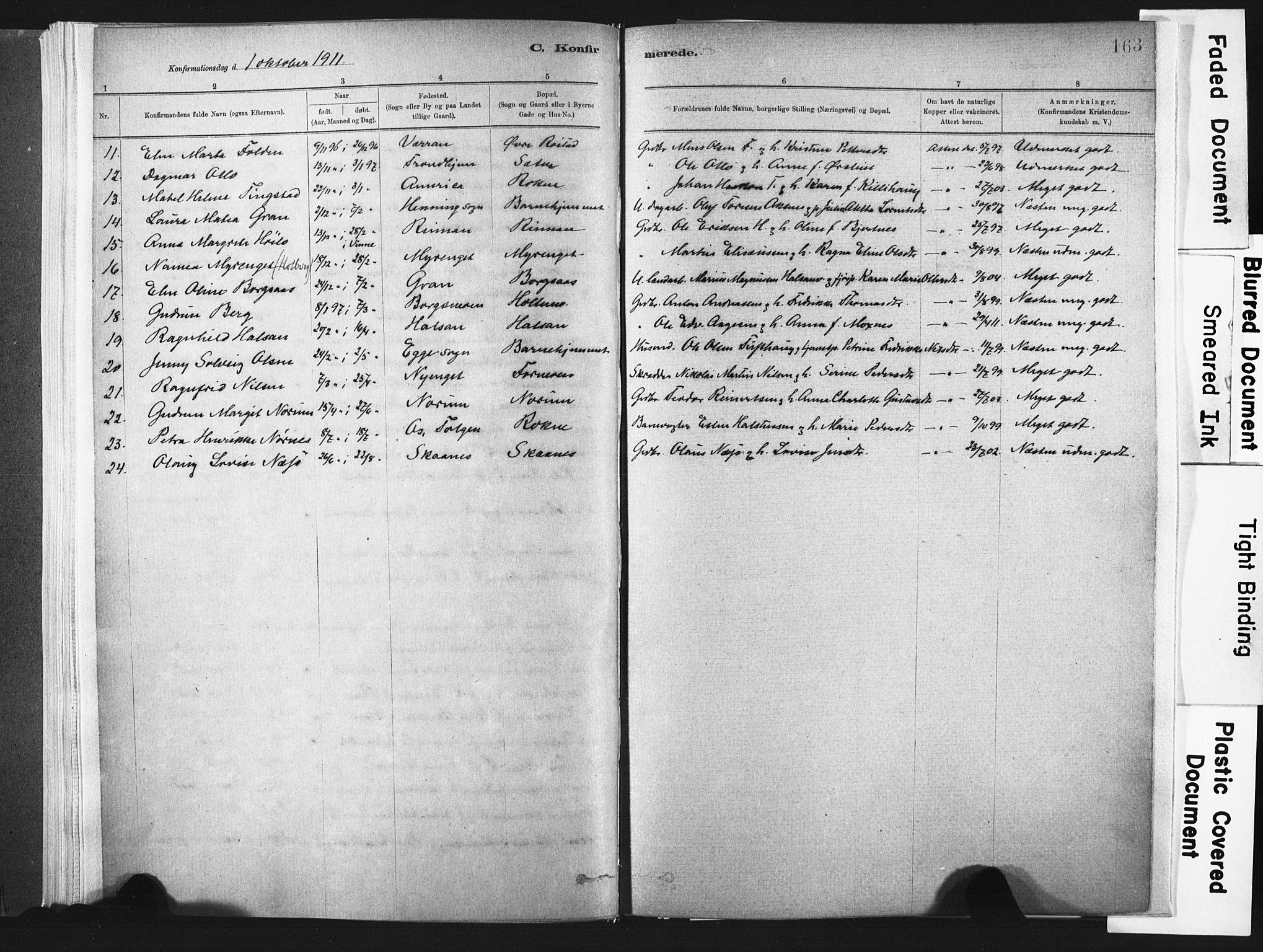 Ministerialprotokoller, klokkerbøker og fødselsregistre - Nord-Trøndelag, SAT/A-1458/721/L0207: Parish register (official) no. 721A02, 1880-1911, p. 163