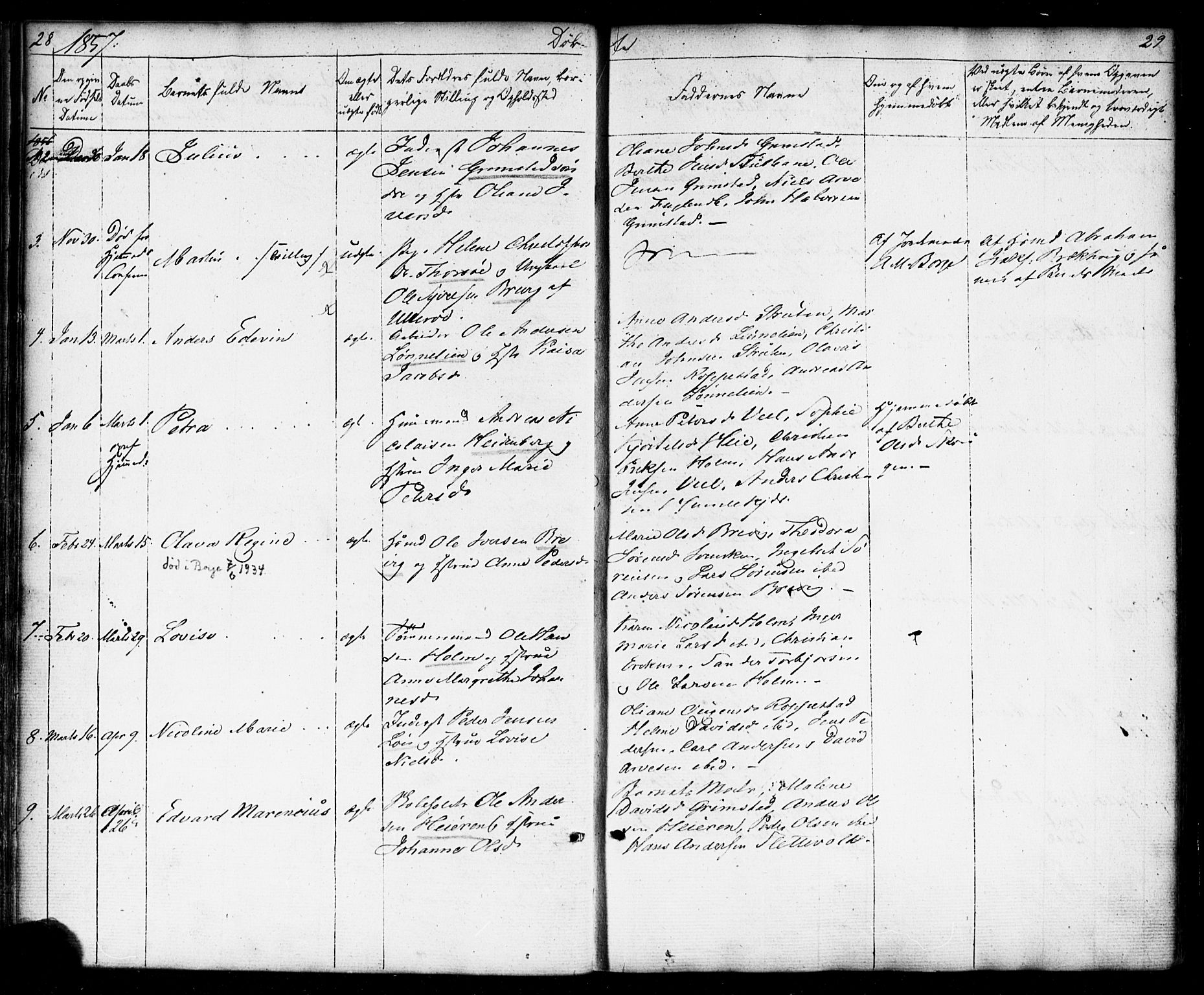 Borge prestekontor Kirkebøker, AV/SAO-A-10903/F/Fb/L0002: Parish register (official) no. II 2, 1853-1877, p. 28-29