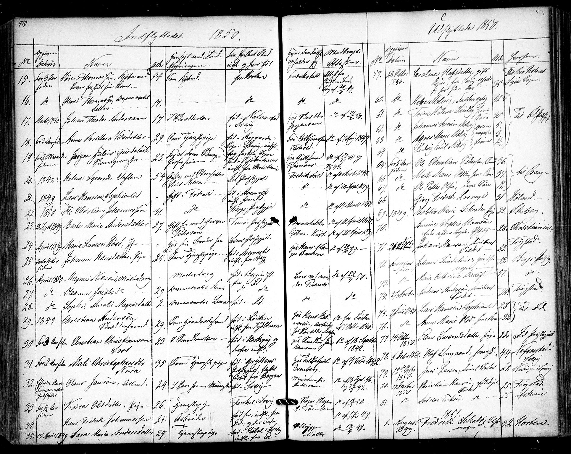 Halden prestekontor Kirkebøker, AV/SAO-A-10909/F/Fa/L0006: Parish register (official) no. I 6, 1845-1856, p. 470