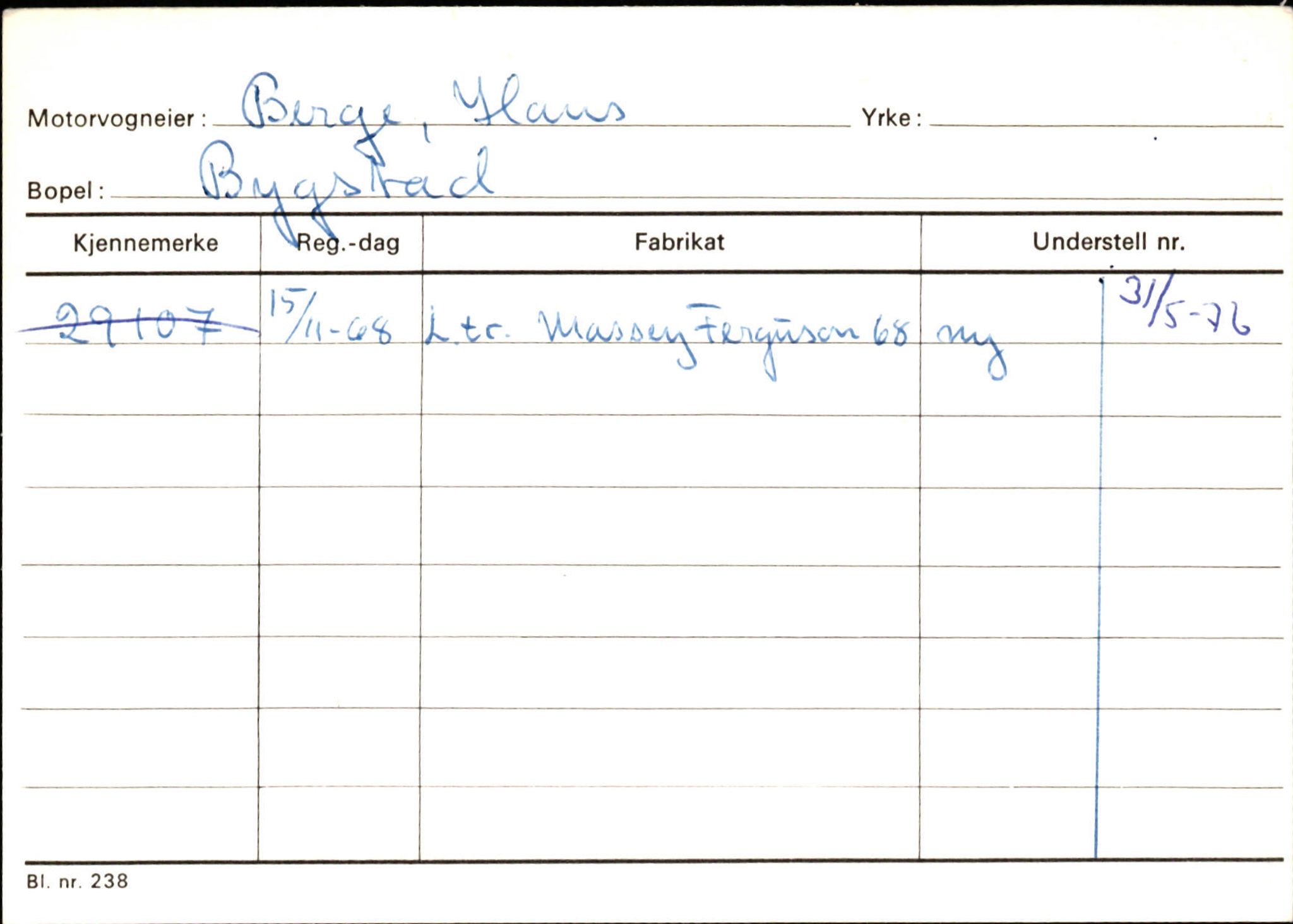 Statens vegvesen, Sogn og Fjordane vegkontor, AV/SAB-A-5301/4/F/L0133: Eigarregister Bremanger A-Å. Gaular A-H, 1945-1975, p. 2311