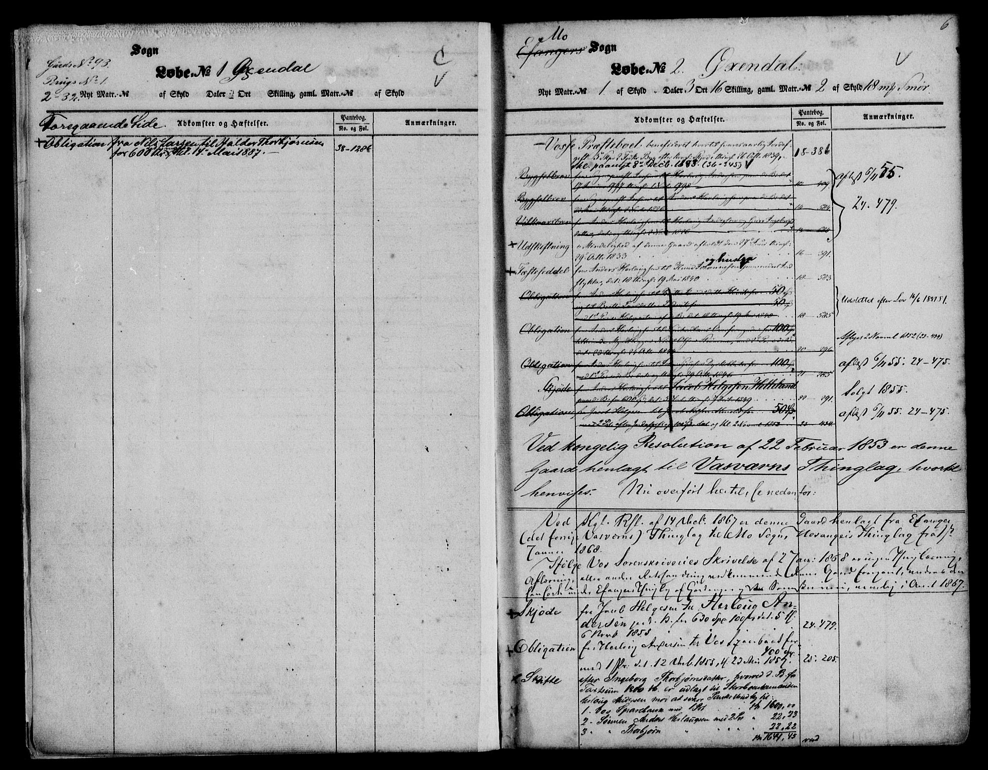 Nordhordland sorenskrivar, SAB/A-2901/1/G/Ga/Gaaa/L0012: Mortgage register no. II.A.a.12, 1851-1893, p. 6