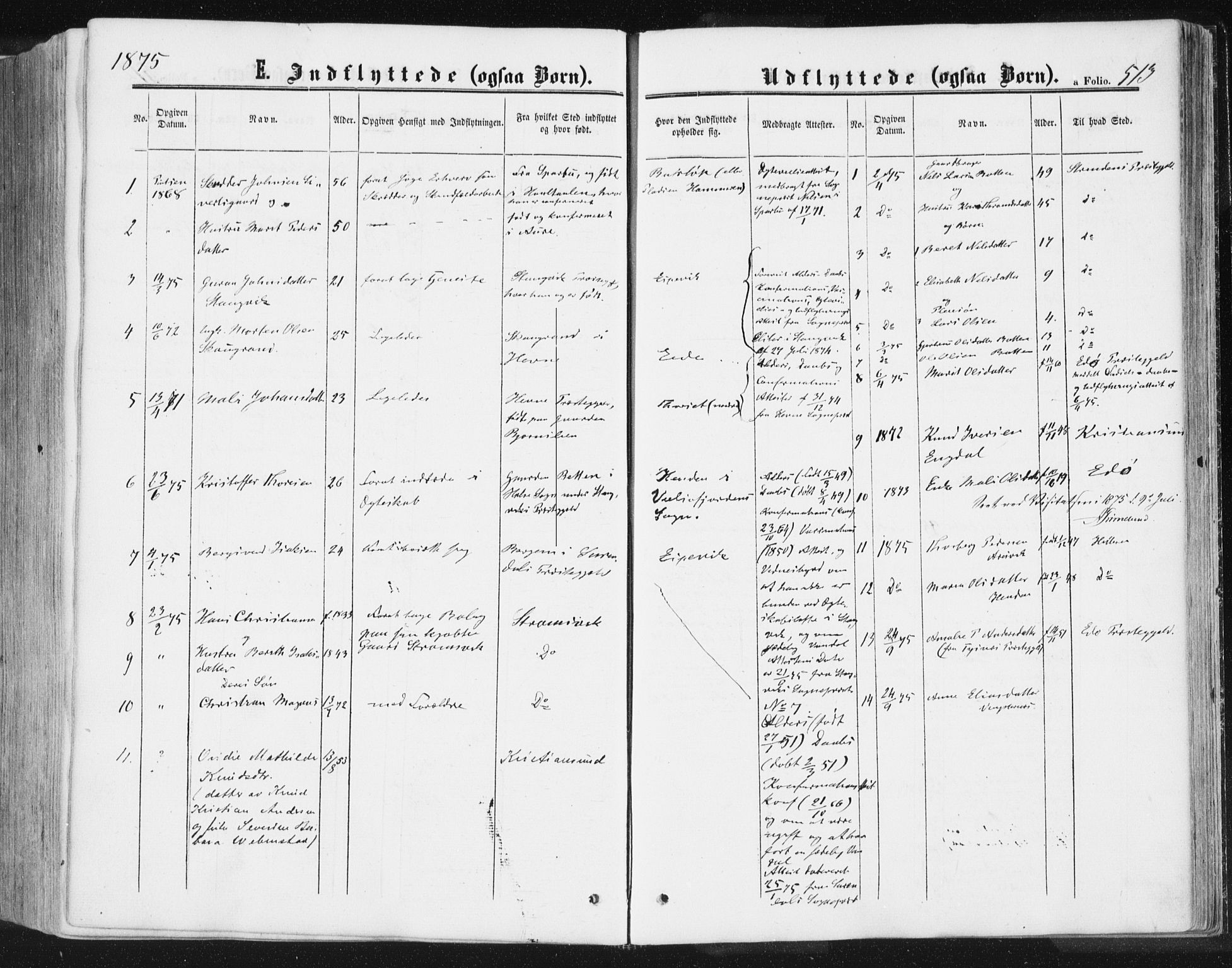 Ministerialprotokoller, klokkerbøker og fødselsregistre - Møre og Romsdal, AV/SAT-A-1454/578/L0905: Parish register (official) no. 578A04, 1859-1877, p. 513