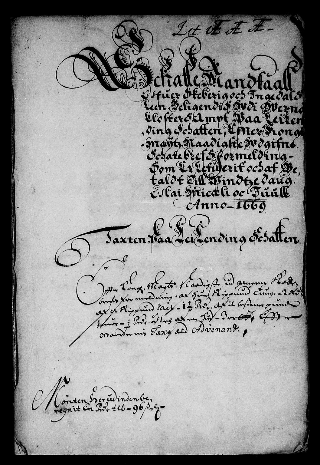 Rentekammeret inntil 1814, Reviderte regnskaper, Stiftamtstueregnskaper, Landkommissariatet på Akershus og Akershus stiftamt, AV/RA-EA-5869/R/Rb/L0061: Akershus stiftamt, 1669