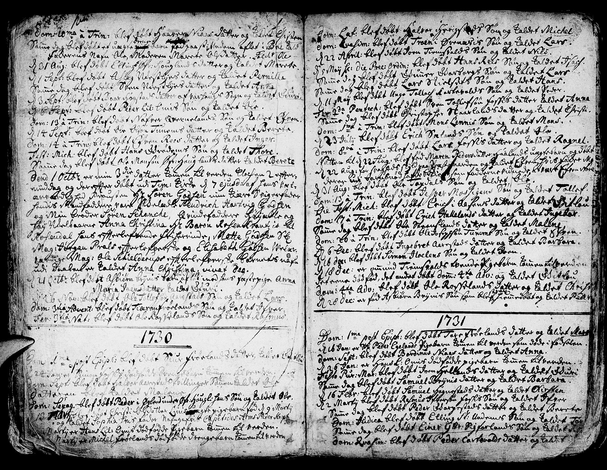 Lye sokneprestkontor, AV/SAST-A-101794/001/30BA/L0001: Parish register (official) no. A 1 /1, 1725-1800