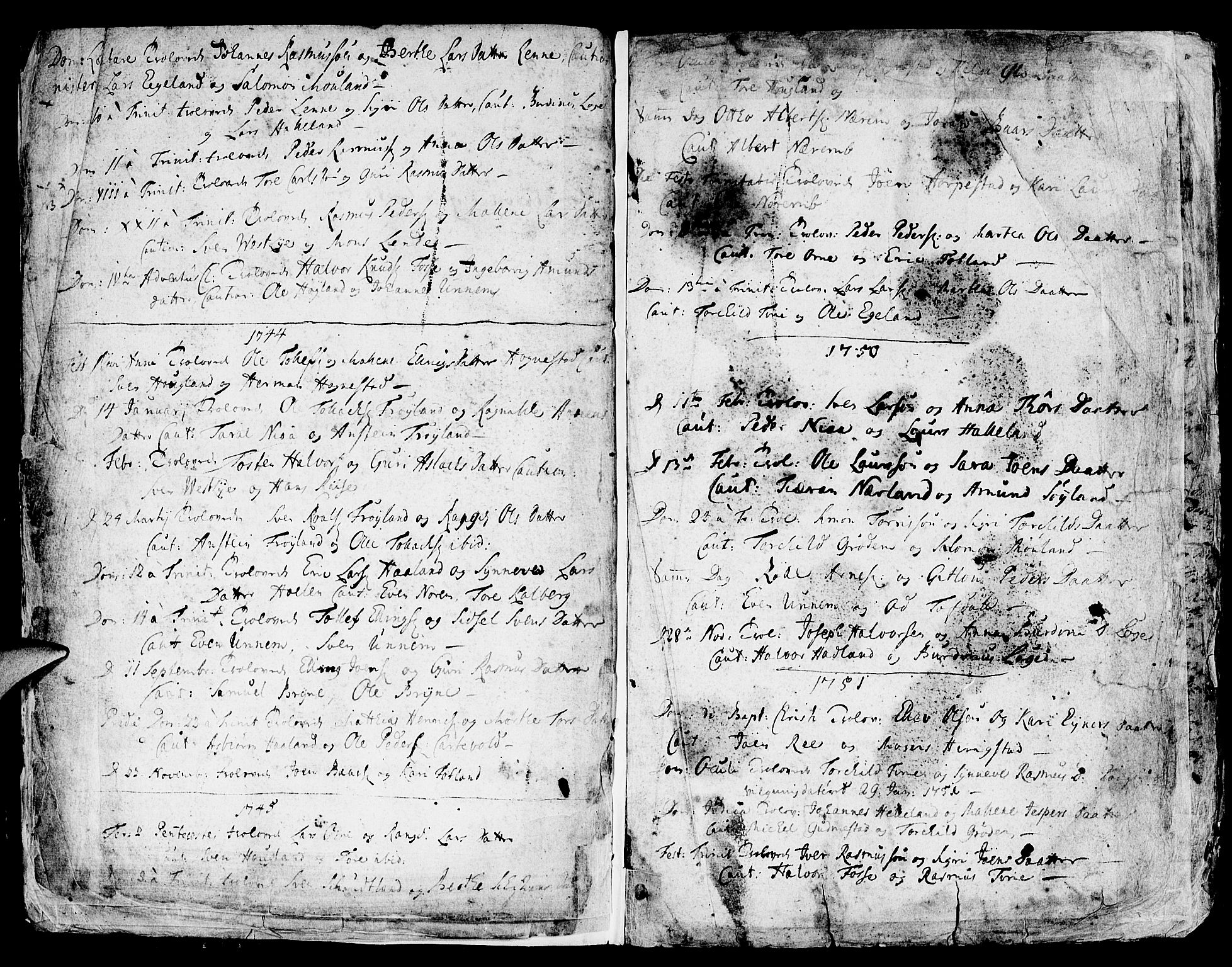 Lye sokneprestkontor, SAST/A-101794/001/30BA/L0001: Parish register (official) no. A 1 /1, 1725-1800