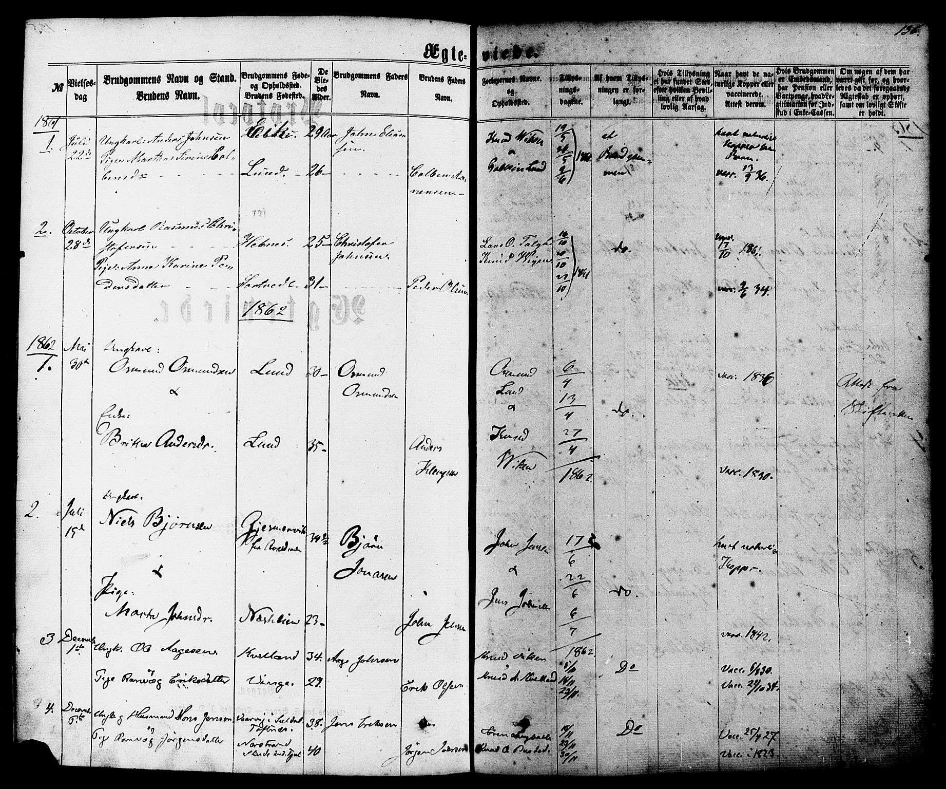 Nedstrand sokneprestkontor, AV/SAST-A-101841/01/IV: Parish register (official) no. A 10, 1861-1887, p. 136