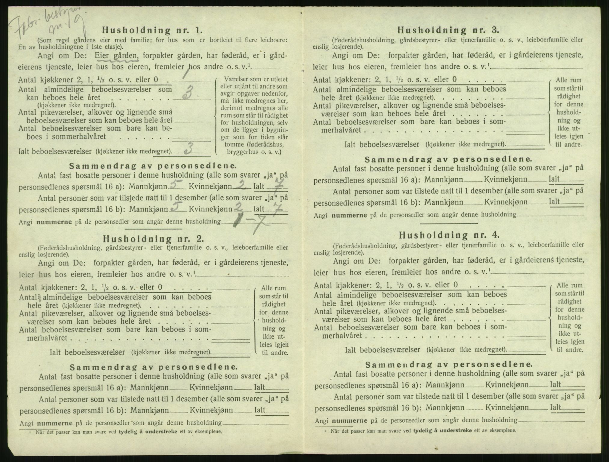 SAT, 1920 census for Borgund, 1920, p. 341