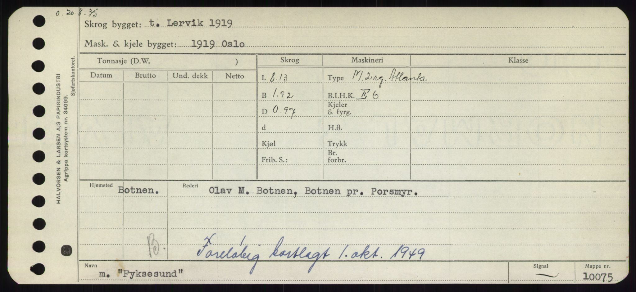 Sjøfartsdirektoratet med forløpere, Skipsmålingen, RA/S-1627/H/Hd/L0011: Fartøy, Fla-Får, p. 623