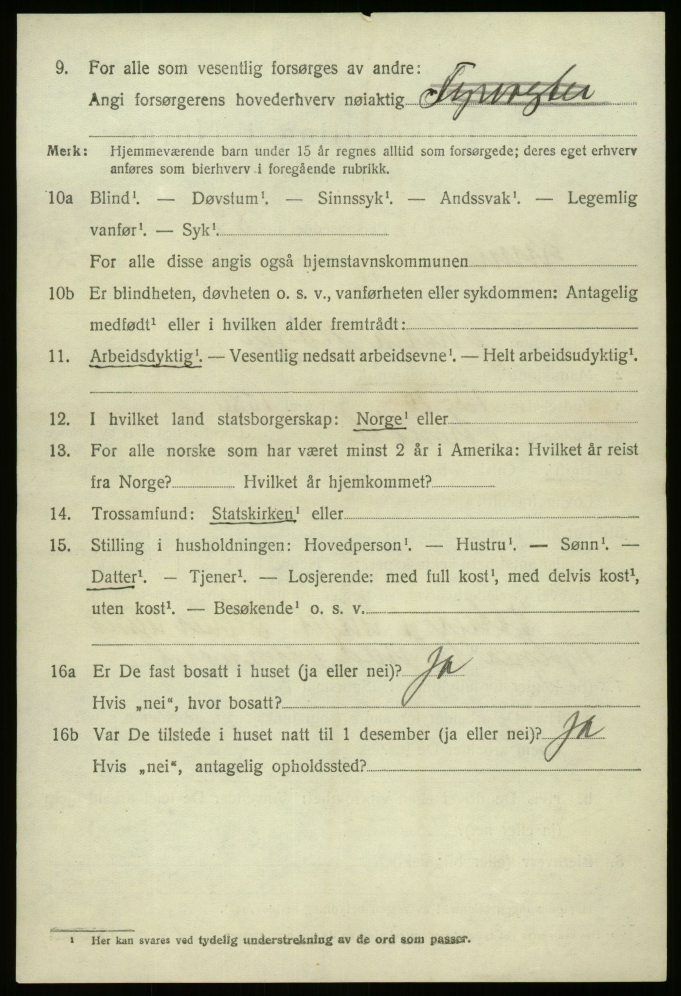 SAB, 1920 census for Kinn, 1920, p. 4672