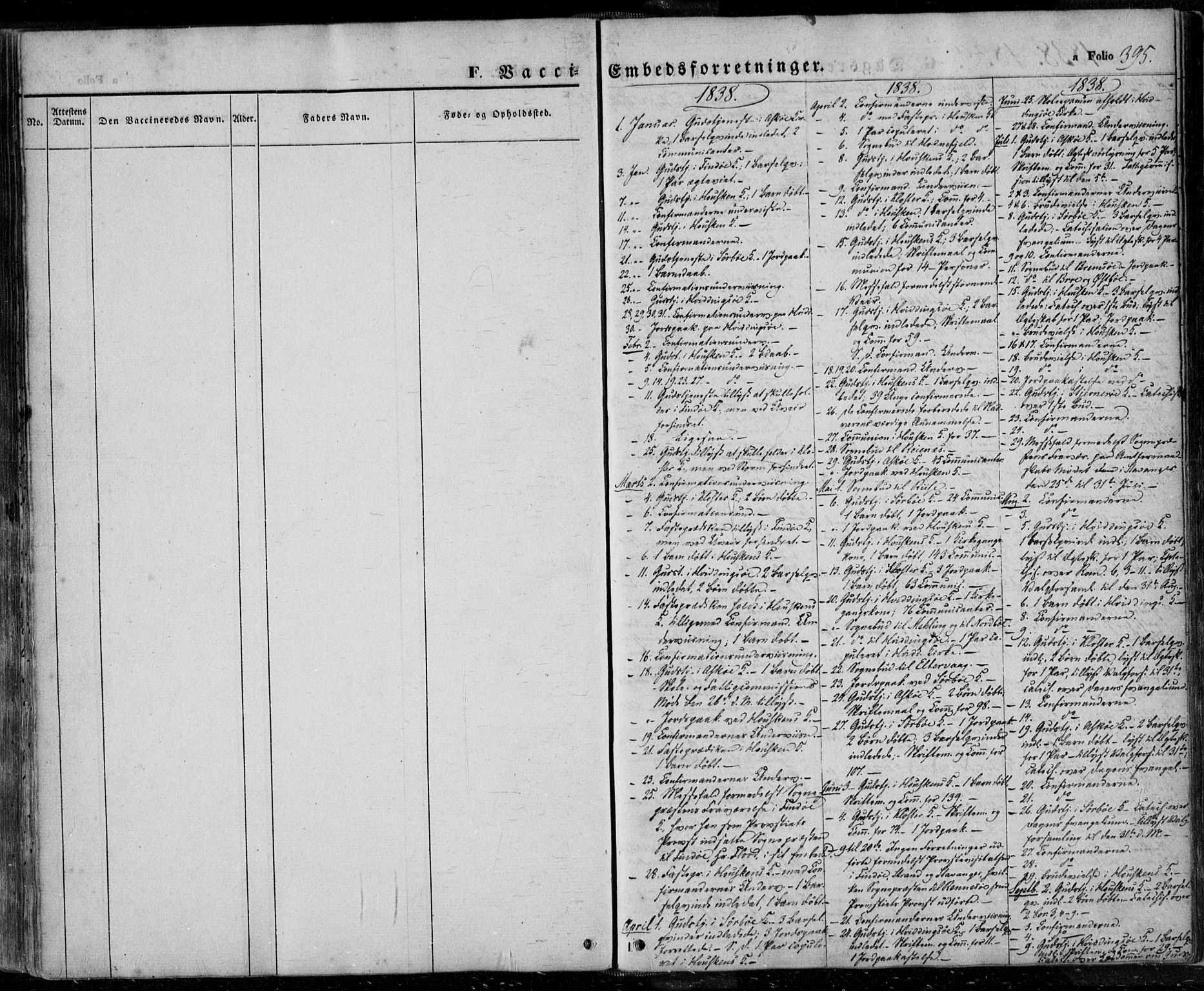 Rennesøy sokneprestkontor, SAST/A -101827/H/Ha/Haa/L0005: Parish register (official) no. A 5, 1838-1859, p. 395