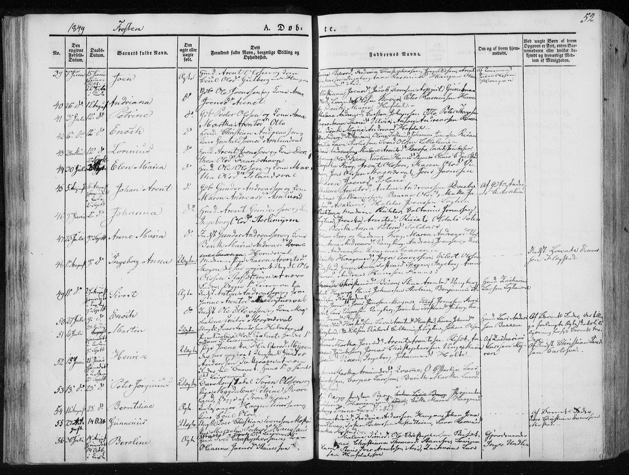 Ministerialprotokoller, klokkerbøker og fødselsregistre - Nord-Trøndelag, AV/SAT-A-1458/713/L0115: Parish register (official) no. 713A06, 1838-1851, p. 52