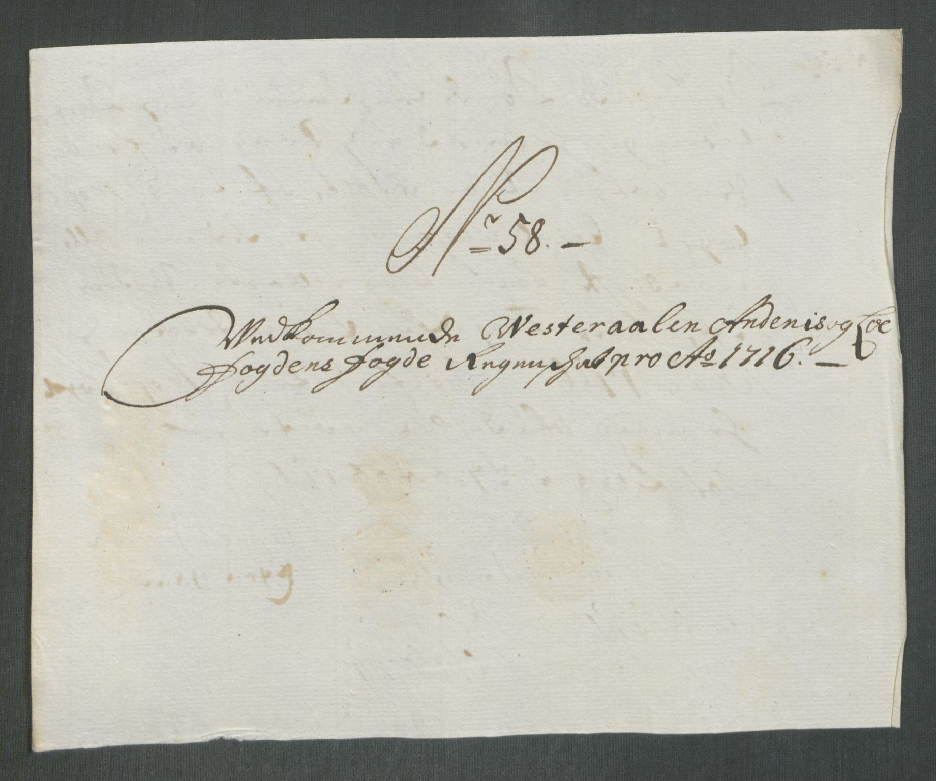 Rentekammeret inntil 1814, Reviderte regnskaper, Fogderegnskap, AV/RA-EA-4092/R67/L4682: Fogderegnskap Vesterålen, Andenes og Lofoten, 1716, p. 282