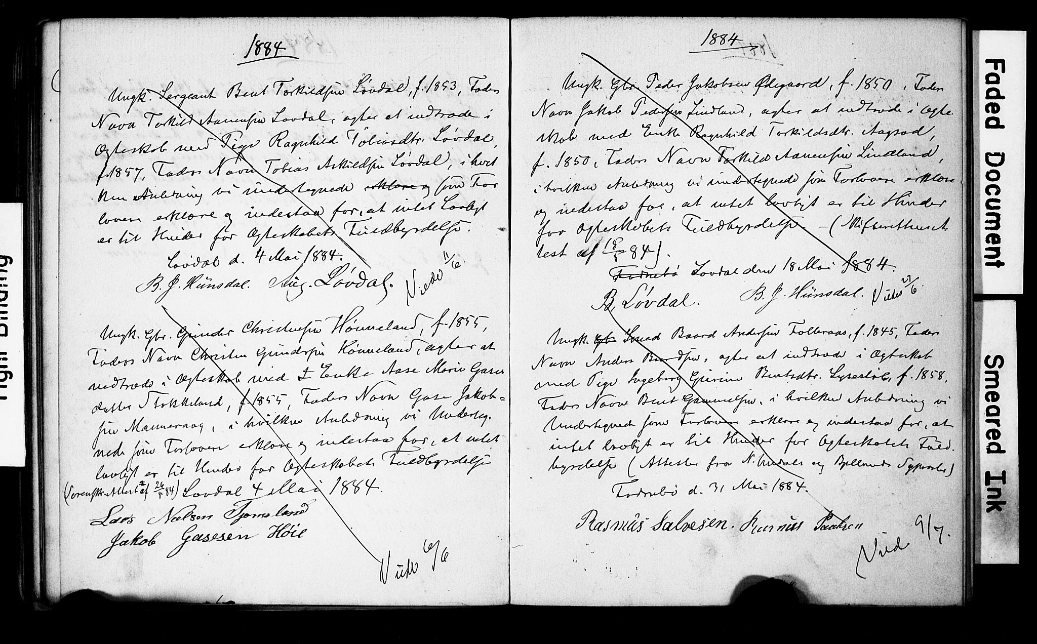 Holum sokneprestkontor, SAK/1111-0022/F/Fe/L0003: Banns register no. II 5 3, 1875-1891, p. 58