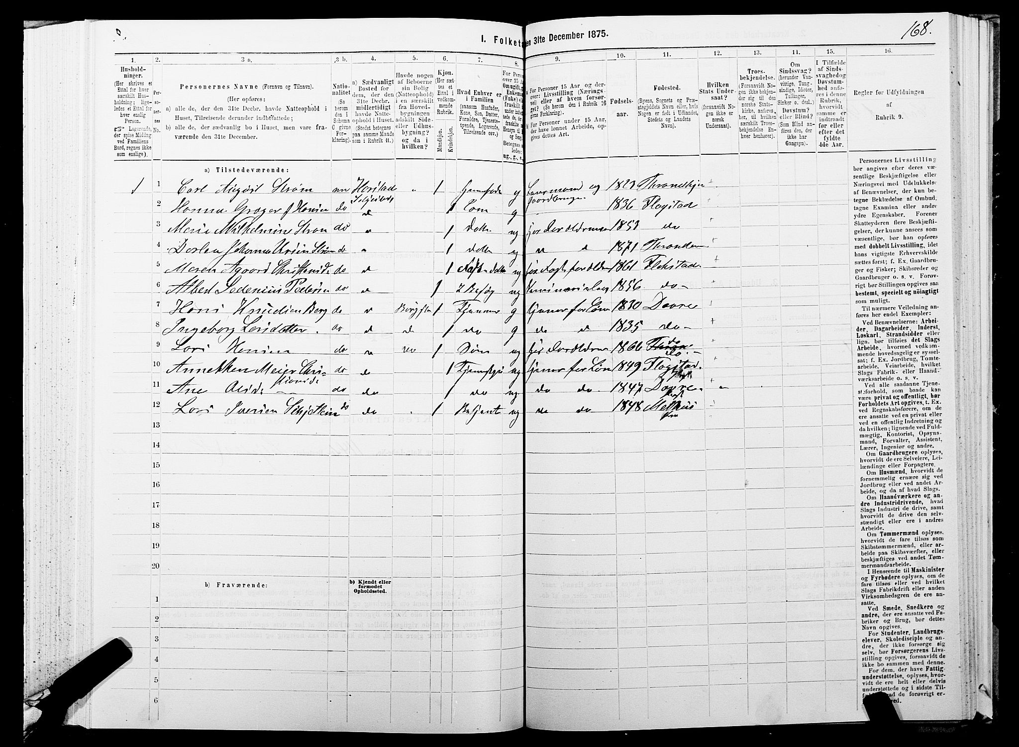 SATØ, 1875 census for 1914P Trondenes, 1875, p. 5168