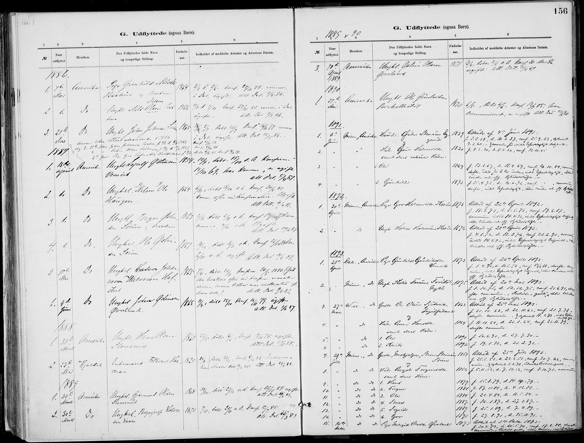 Rjukan kirkebøker, SAKO/A-294/F/Fa/L0001: Parish register (official) no. 1, 1878-1912, p. 156
