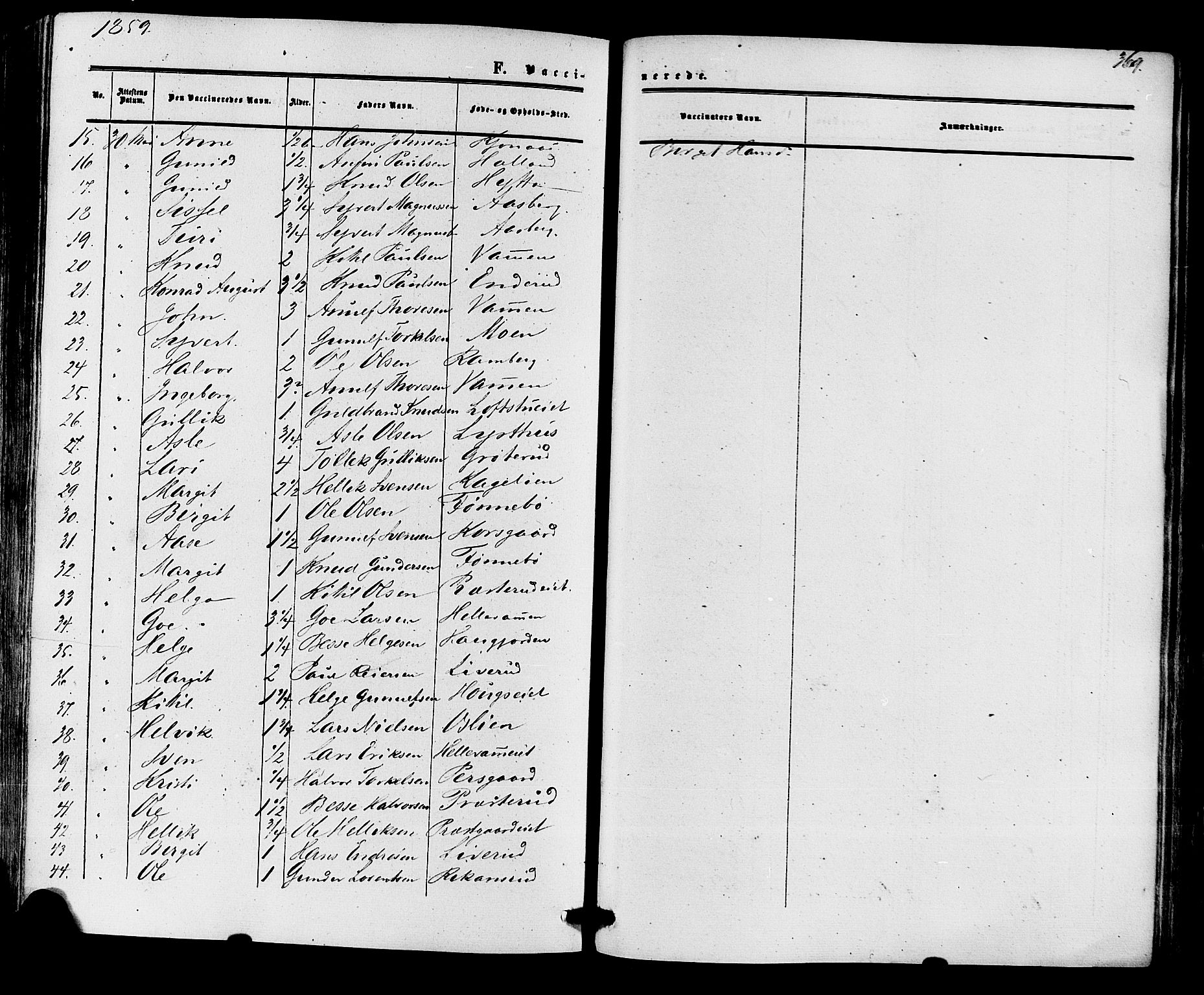 Nore kirkebøker, SAKO/A-238/F/Fa/L0003: Parish register (official) no. I 3, 1858-1866, p. 369