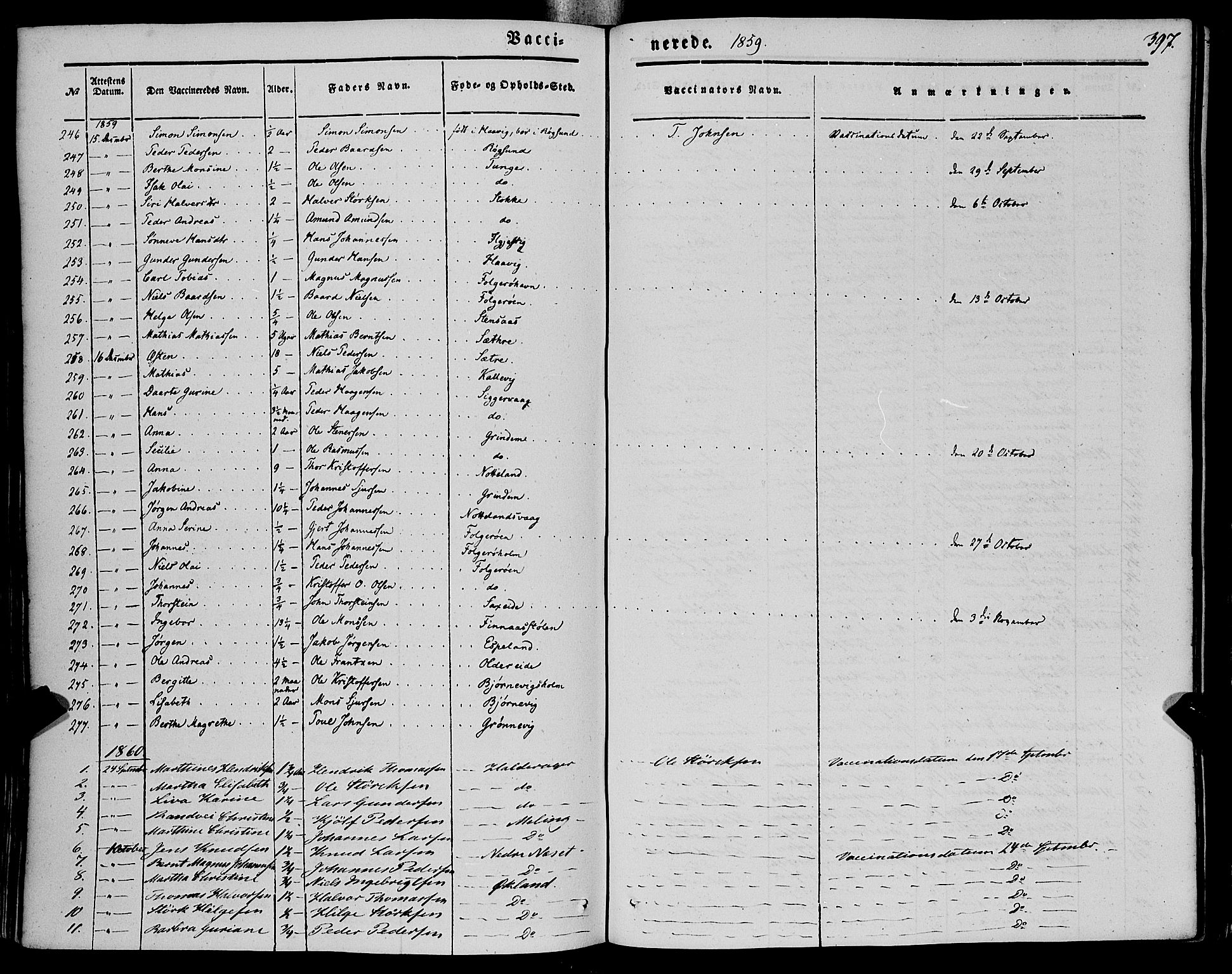 Finnås sokneprestembete, AV/SAB-A-99925/H/Ha/Haa/Haaa/L0007: Parish register (official) no. A 7, 1850-1862, p. 397