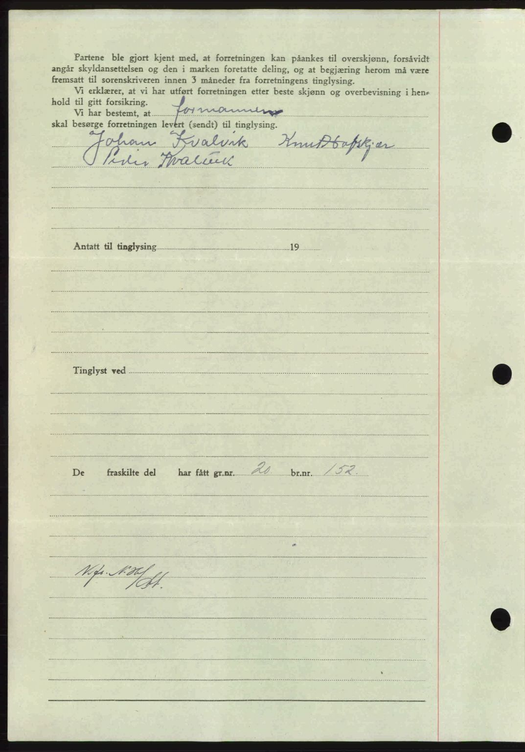 Nordmøre sorenskriveri, AV/SAT-A-4132/1/2/2Ca: Mortgage book no. A102, 1946-1946, Diary no: : 1581/1946