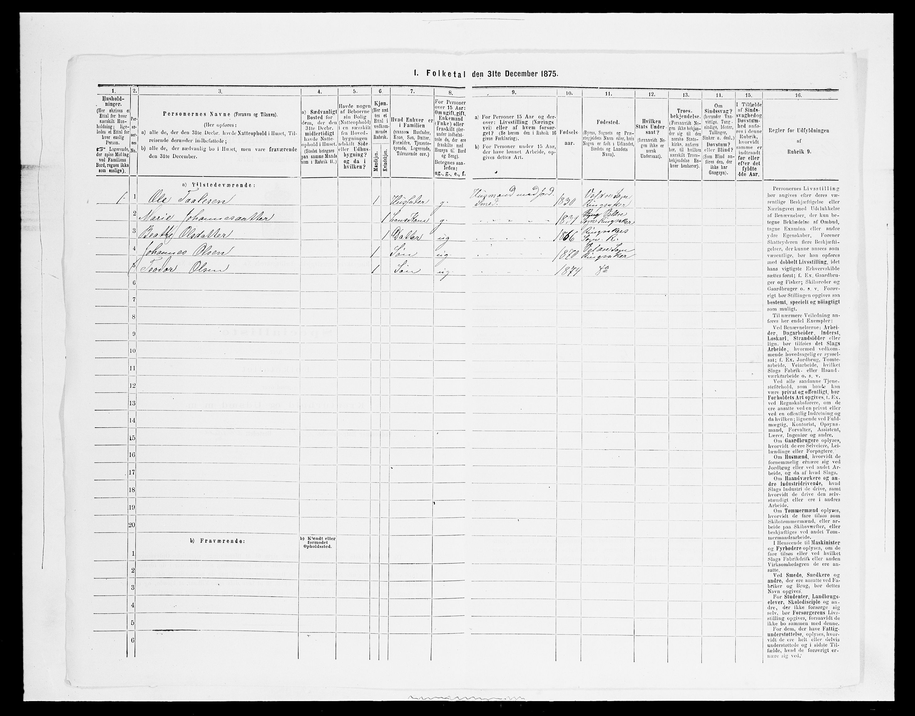 SAH, 1875 census for 0412P Ringsaker, 1875, p. 1398