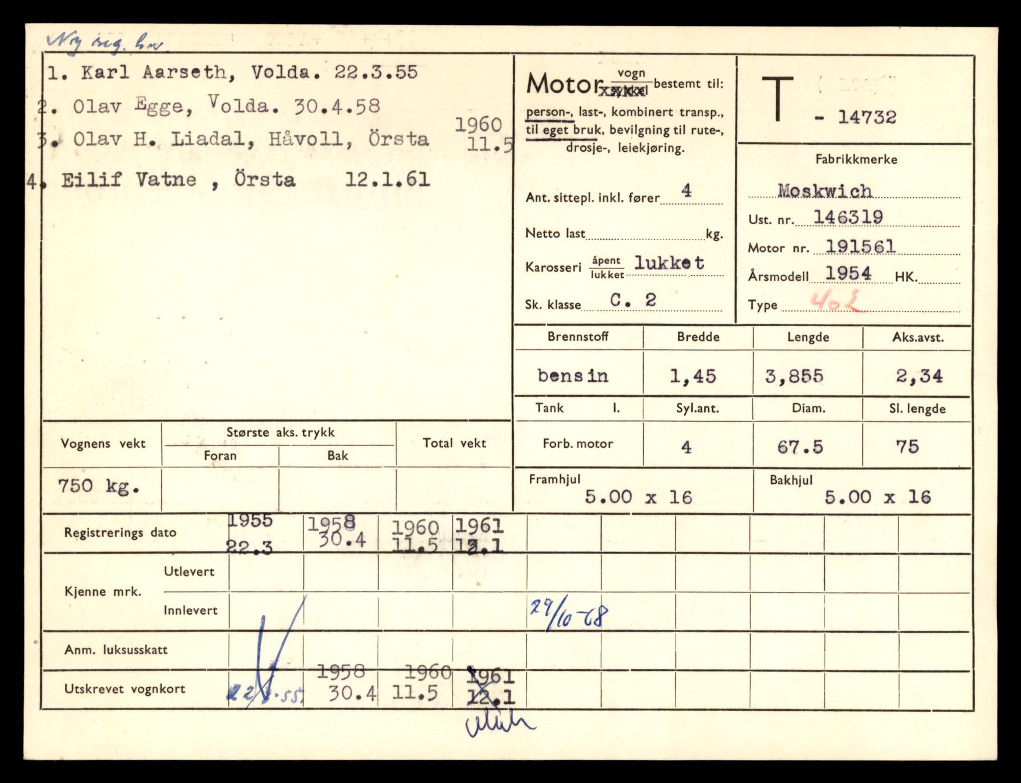 Møre og Romsdal vegkontor - Ålesund trafikkstasjon, AV/SAT-A-4099/F/Fe/L0048: Registreringskort for kjøretøy T 14721 - T 14863, 1927-1998, p. 213