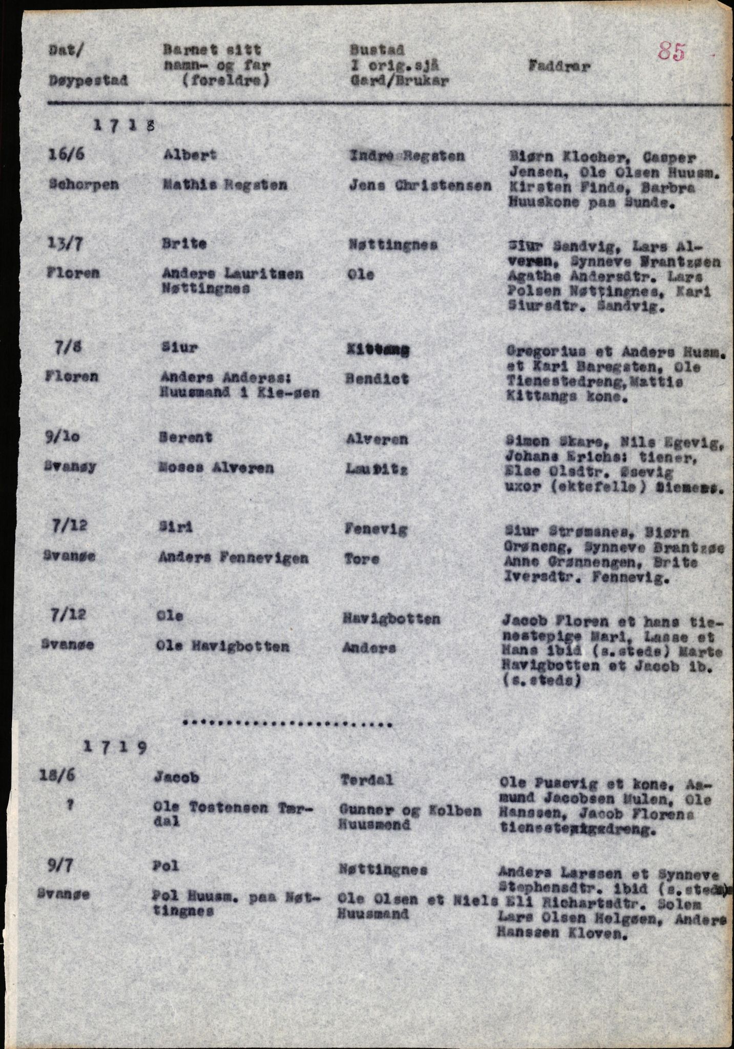 Samling av fulltekstavskrifter, SAB/FULLTEKST/B/14/0009: Kinn sokneprestembete, ministerialbok nr. A 1, 1689-1729, p. 83