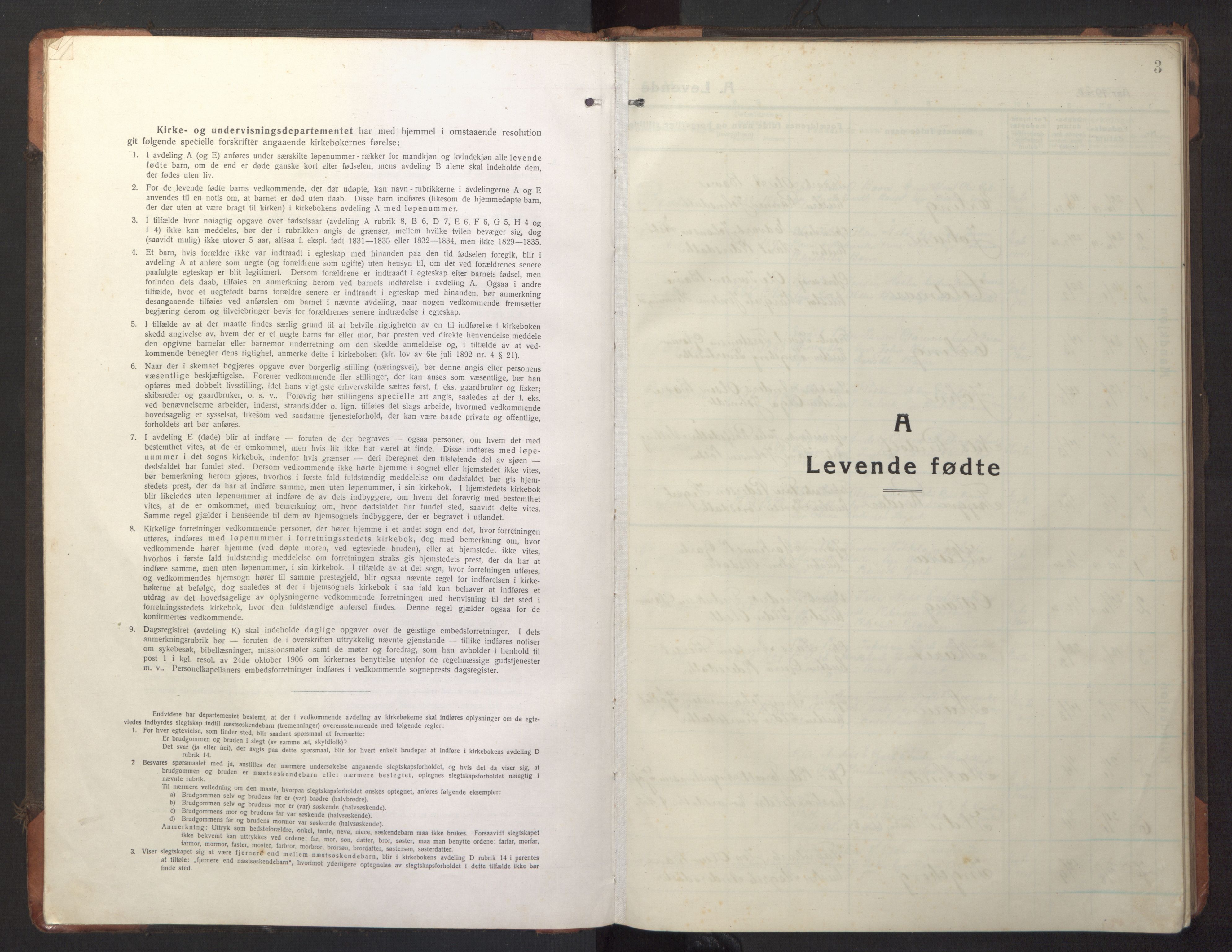 Ministerialprotokoller, klokkerbøker og fødselsregistre - Møre og Romsdal, SAT/A-1454/595/L1054: Parish register (copy) no. 595C06, 1920-1948, p. 3