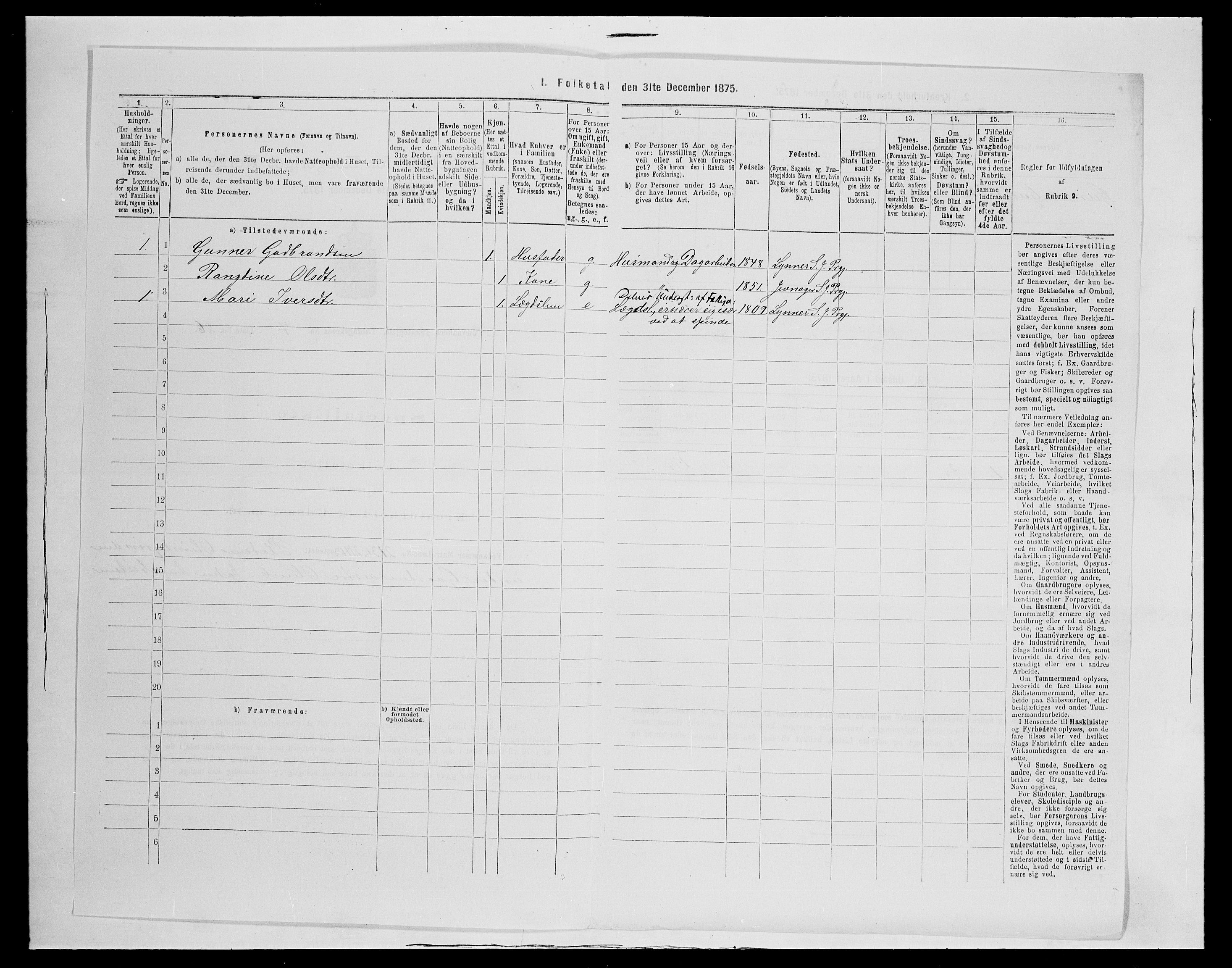 SAH, 1875 census for 0532P Jevnaker, 1875, p. 1208