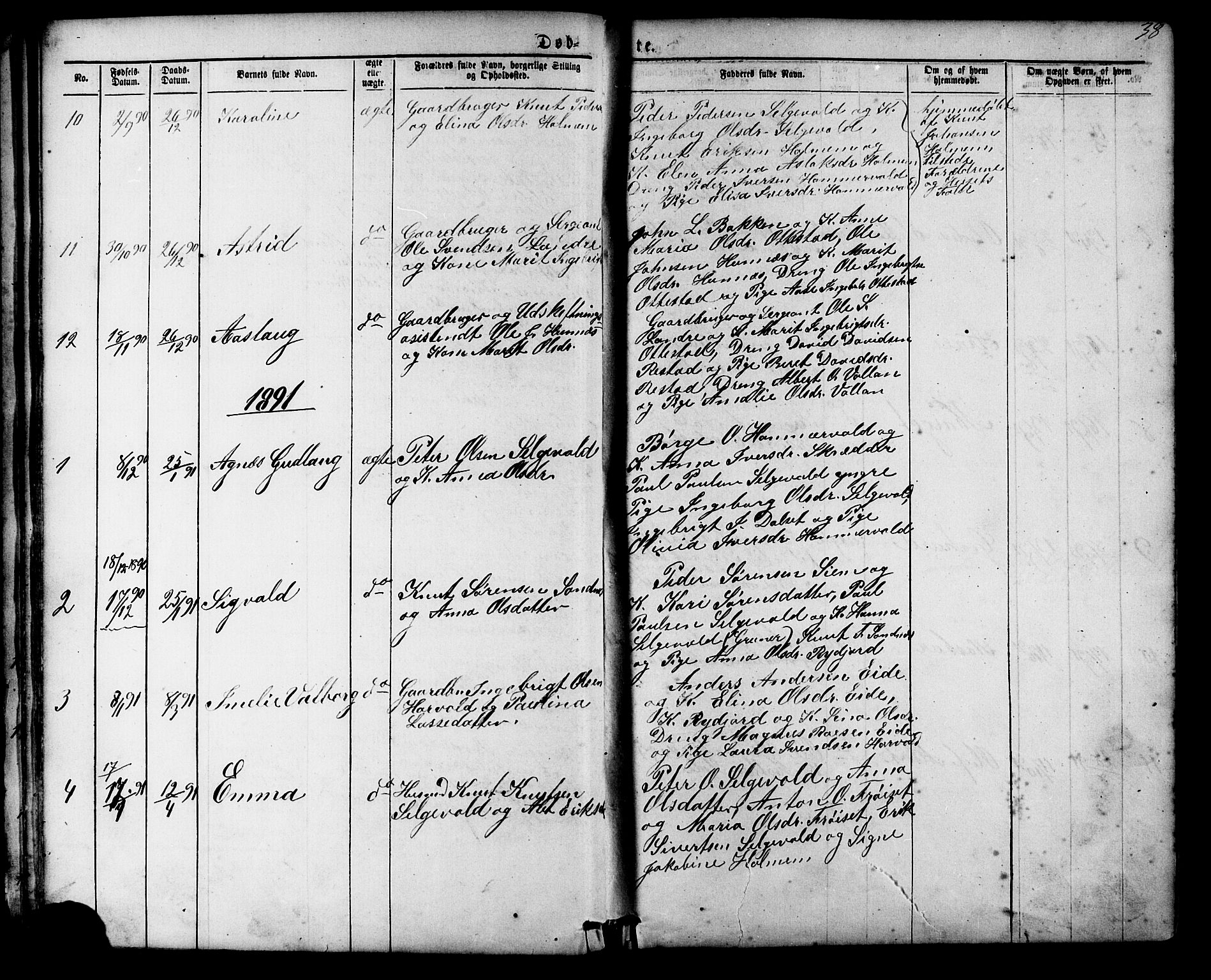 Ministerialprotokoller, klokkerbøker og fødselsregistre - Møre og Romsdal, AV/SAT-A-1454/548/L0614: Parish register (copy) no. 548C02, 1867-1917, p. 38