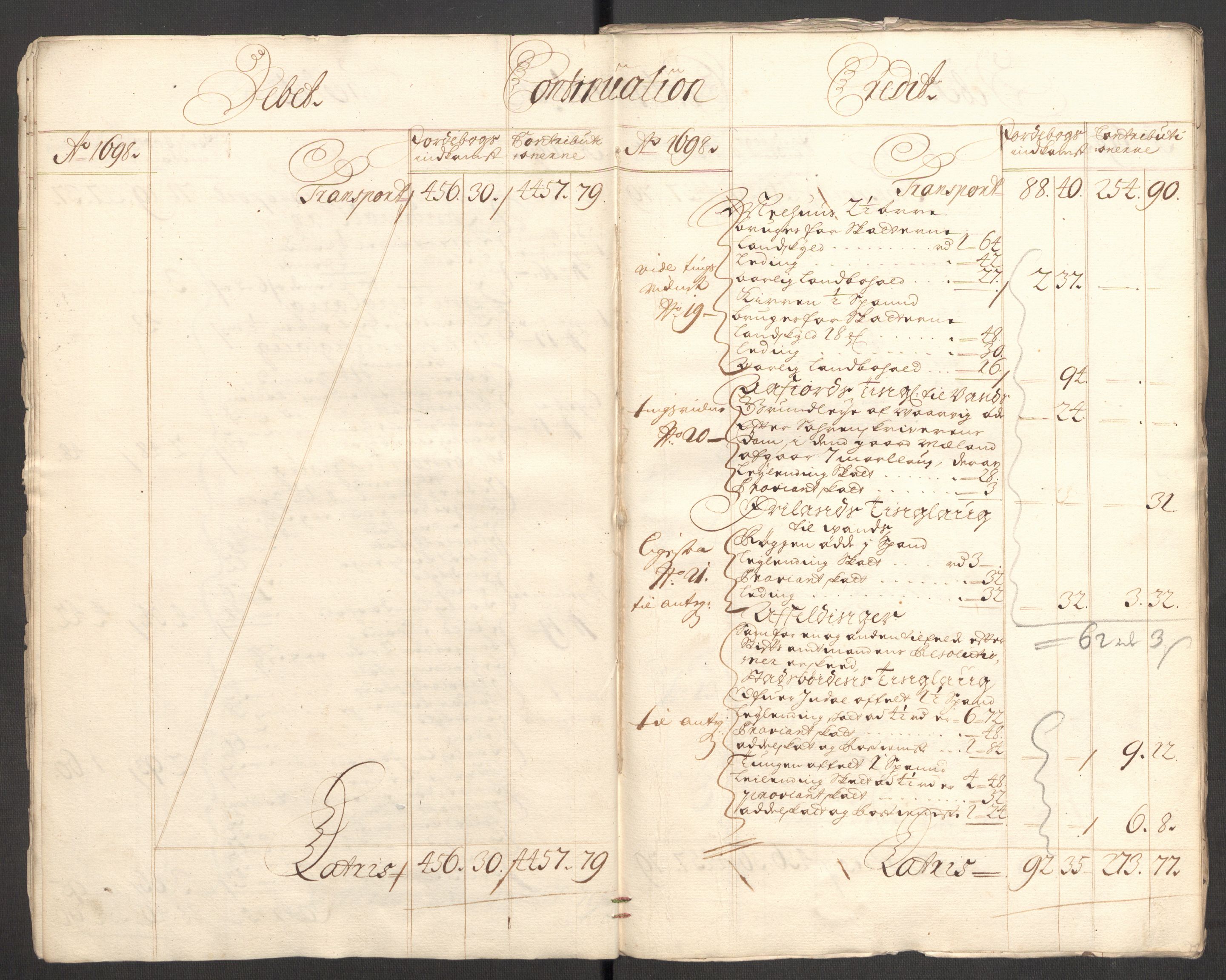 Rentekammeret inntil 1814, Reviderte regnskaper, Fogderegnskap, RA/EA-4092/R57/L3853: Fogderegnskap Fosen, 1698-1699, p. 9