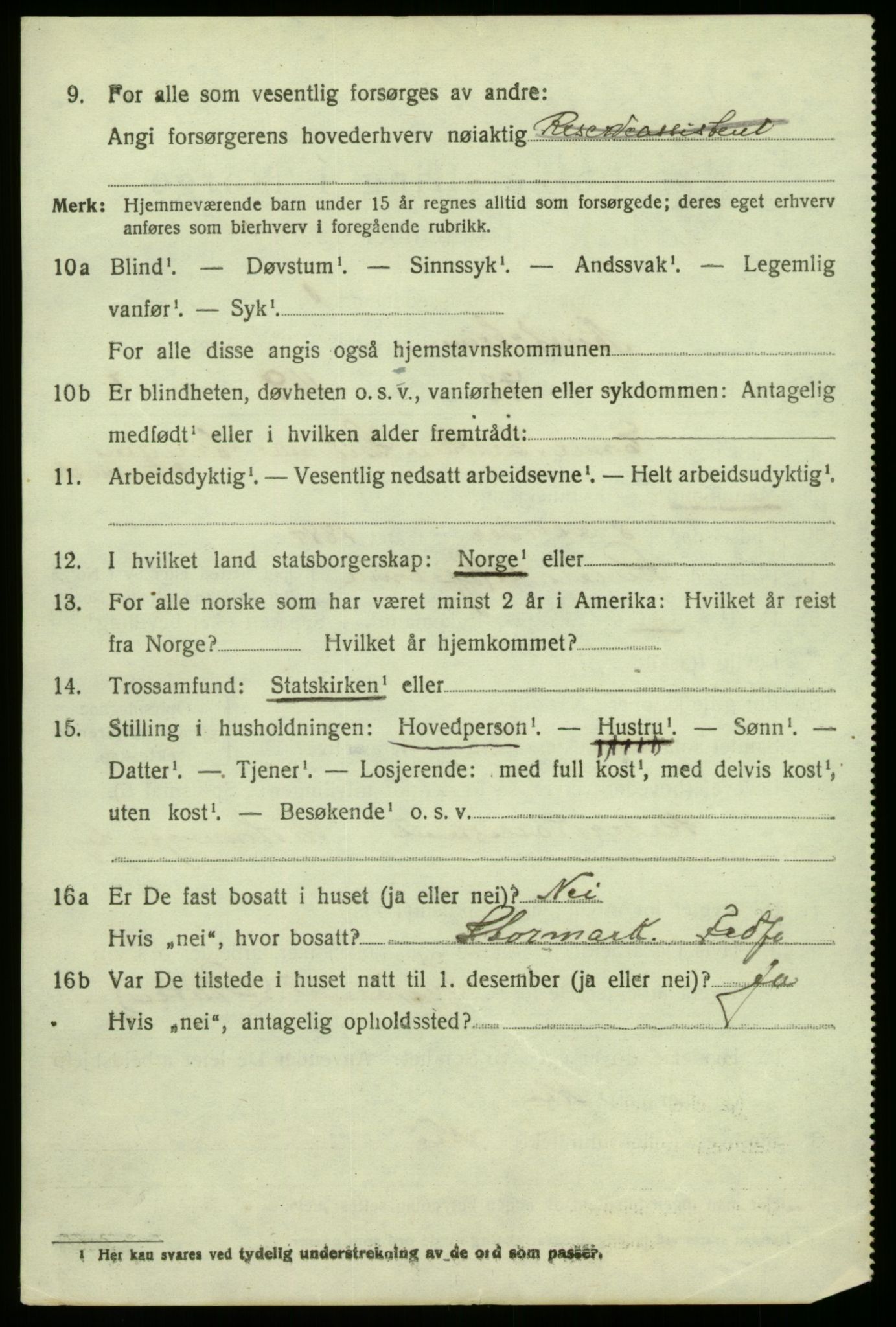 SAB, 1920 census for Austrheim, 1920, p. 5961