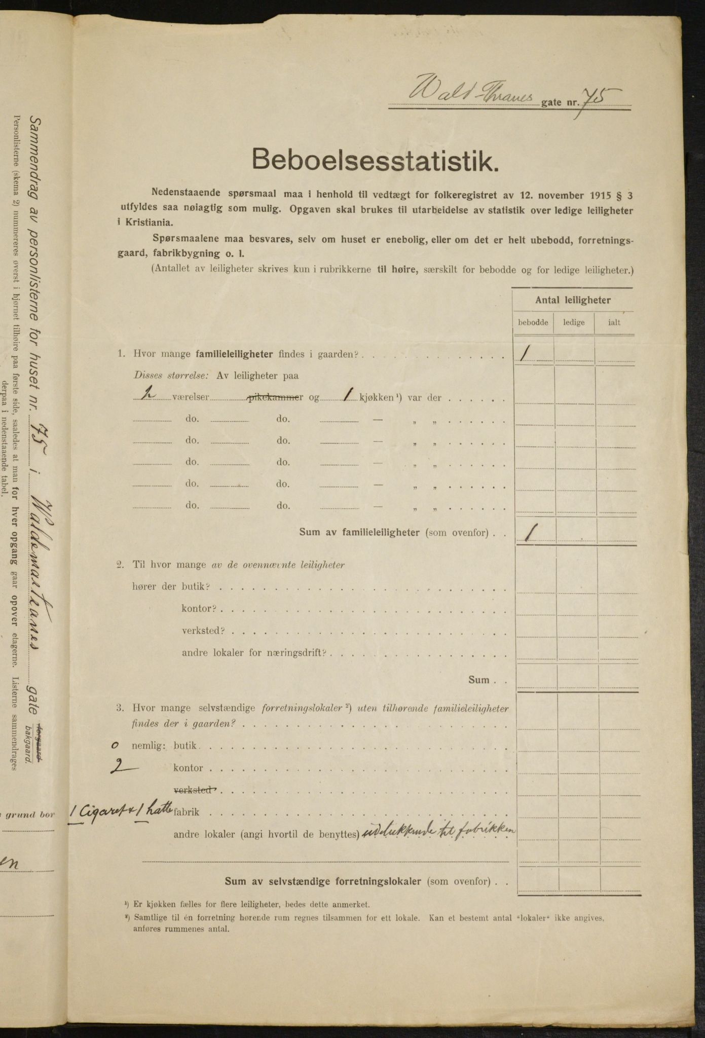 OBA, Municipal Census 1916 for Kristiania, 1916, p. 130994