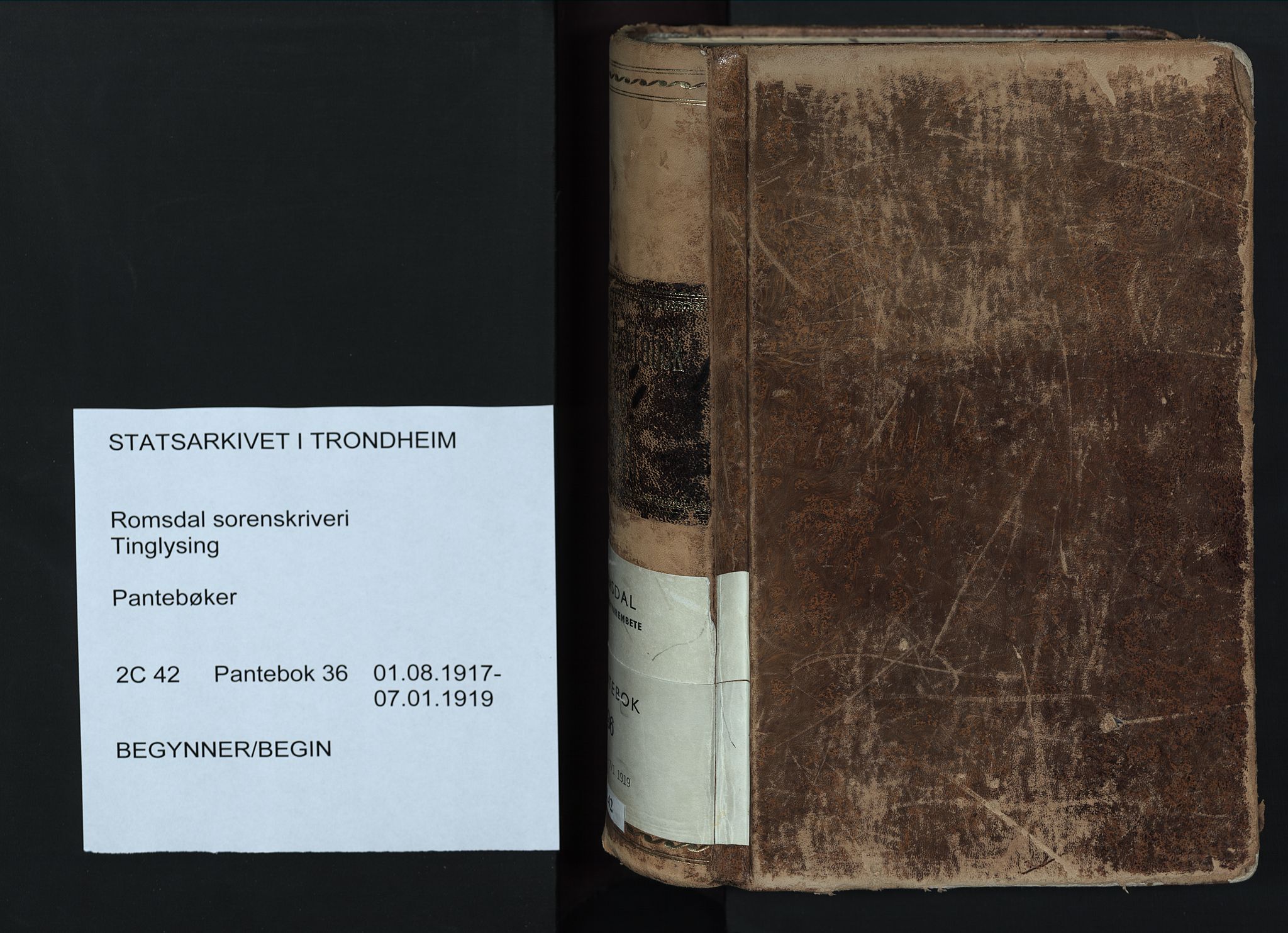 Romsdal sorenskriveri, AV/SAT-A-4149/1/2/2C/L0042: Mortgage book no. 36, 1917-1919