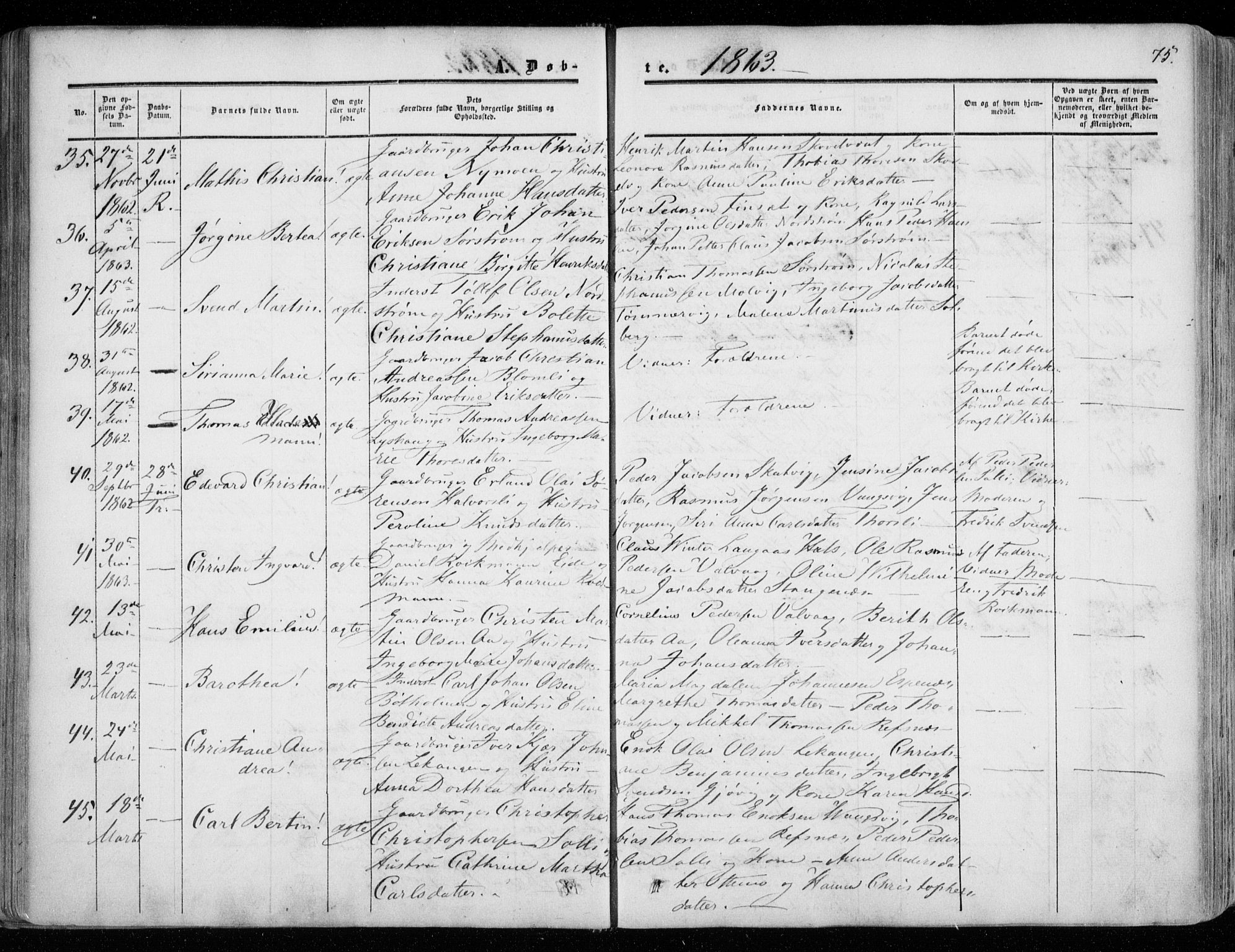 Tranøy sokneprestkontor, SATØ/S-1313/I/Ia/Iaa/L0007kirke: Parish register (official) no. 7, 1856-1866, p. 75