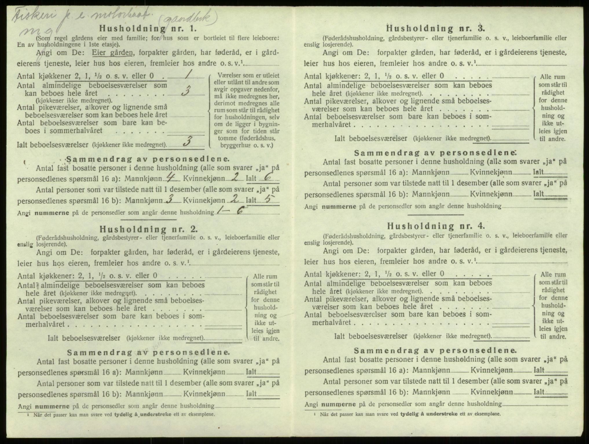 SAB, 1920 census for Selje, 1920, p. 1157