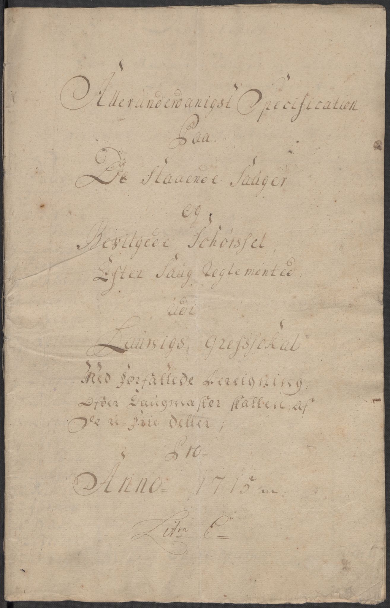 Rentekammeret inntil 1814, Reviderte regnskaper, Fogderegnskap, AV/RA-EA-4092/R33/L1986: Fogderegnskap Larvik grevskap, 1714-1715, p. 435