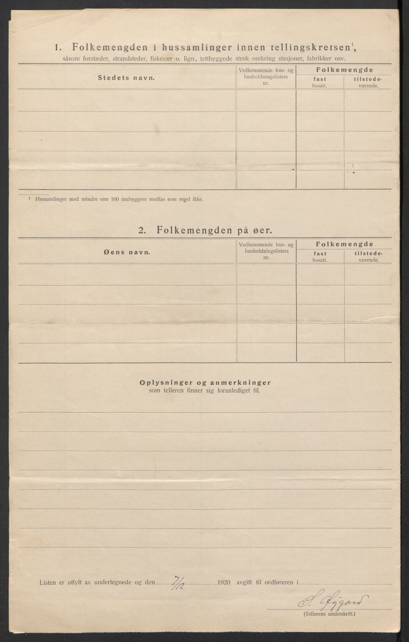 SAH, 1920 census for Gran, 1920, p. 25