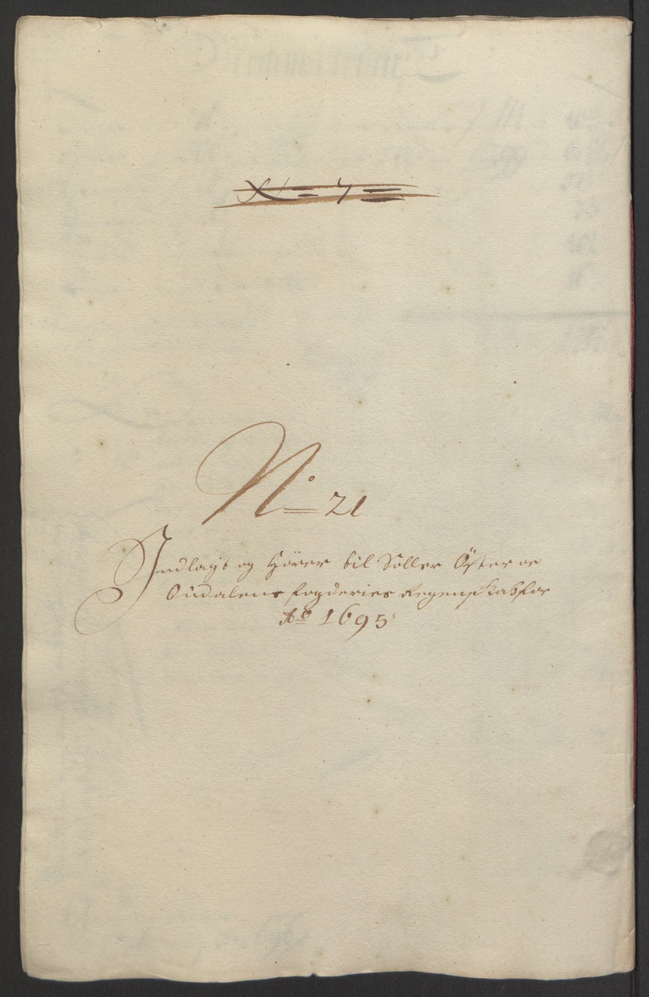 Rentekammeret inntil 1814, Reviderte regnskaper, Fogderegnskap, AV/RA-EA-4092/R13/L0833: Fogderegnskap Solør, Odal og Østerdal, 1695, p. 306