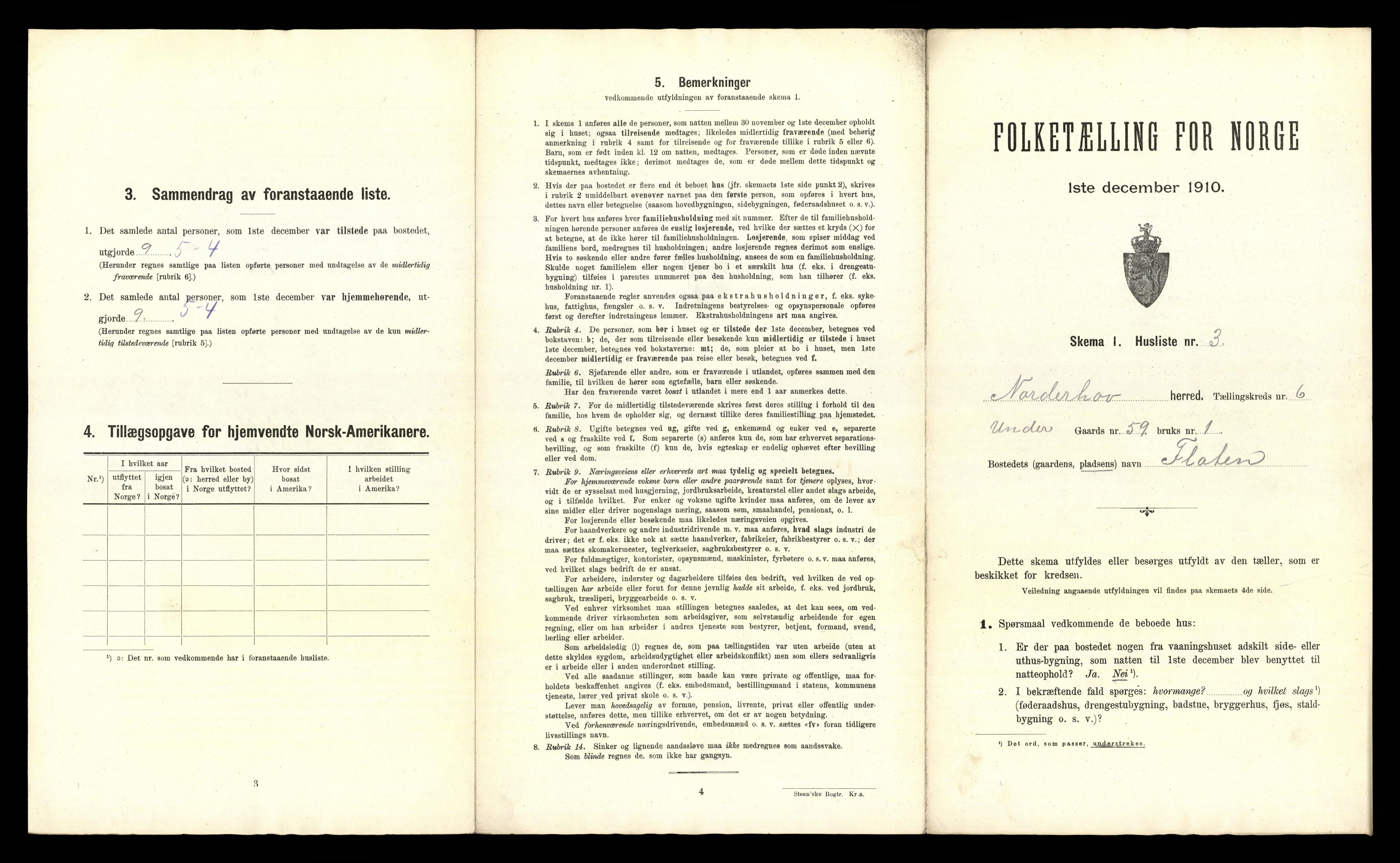 RA, 1910 census for Norderhov, 1910, p. 1480