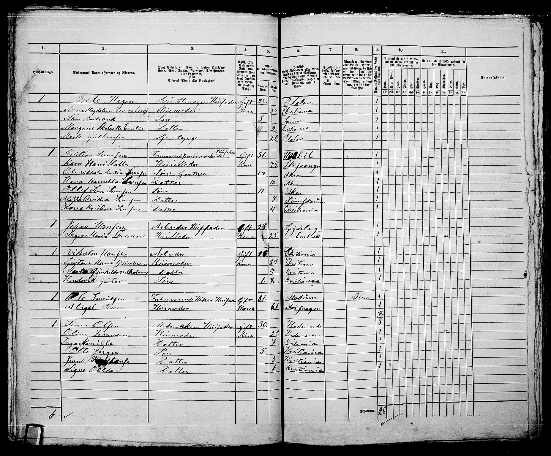 RA, 1865 census for Kristiania, 1865, p. 4293