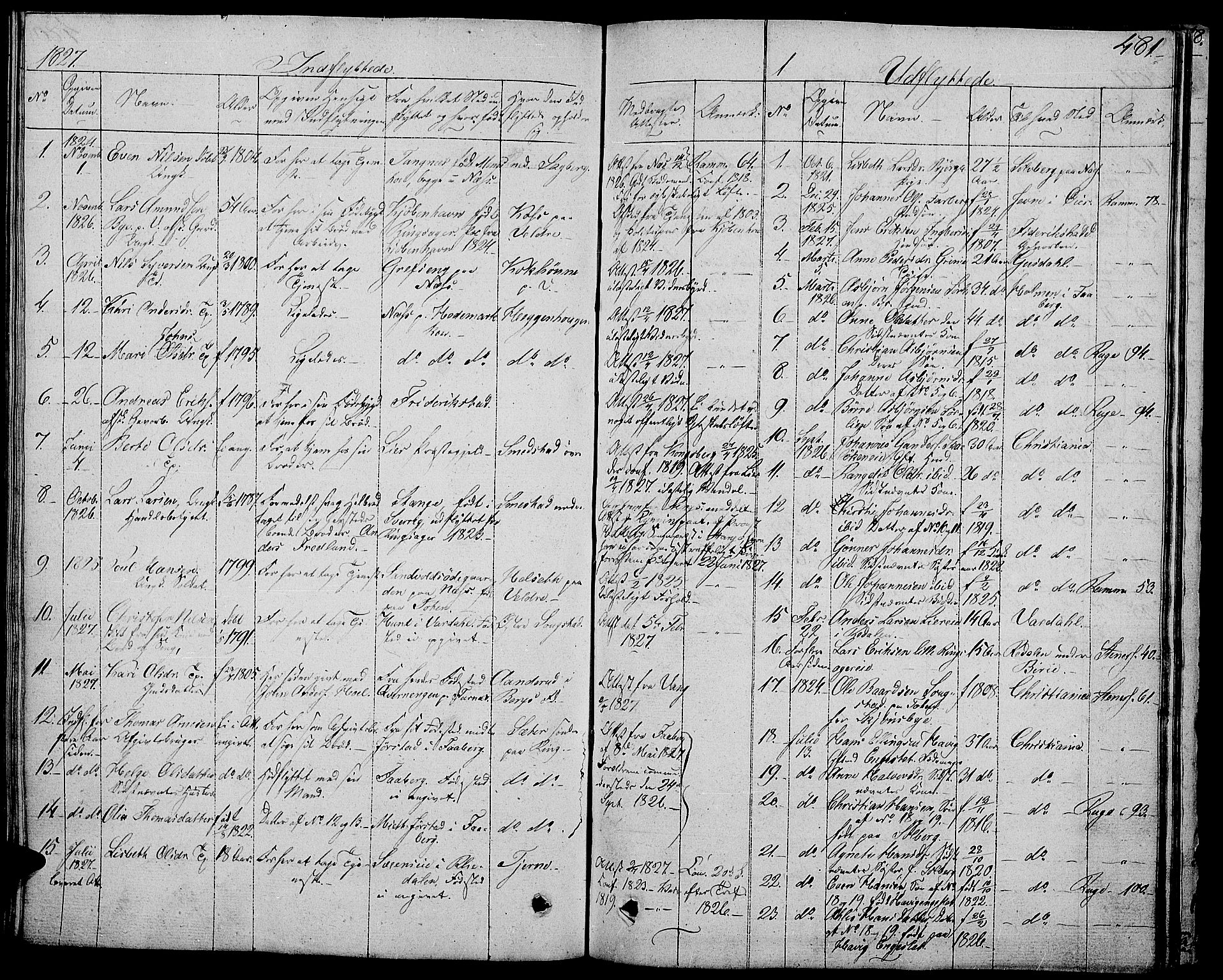 Ringsaker prestekontor, SAH/PREST-014/L/La/L0004: Parish register (copy) no. 4, 1827-1838, p. 481