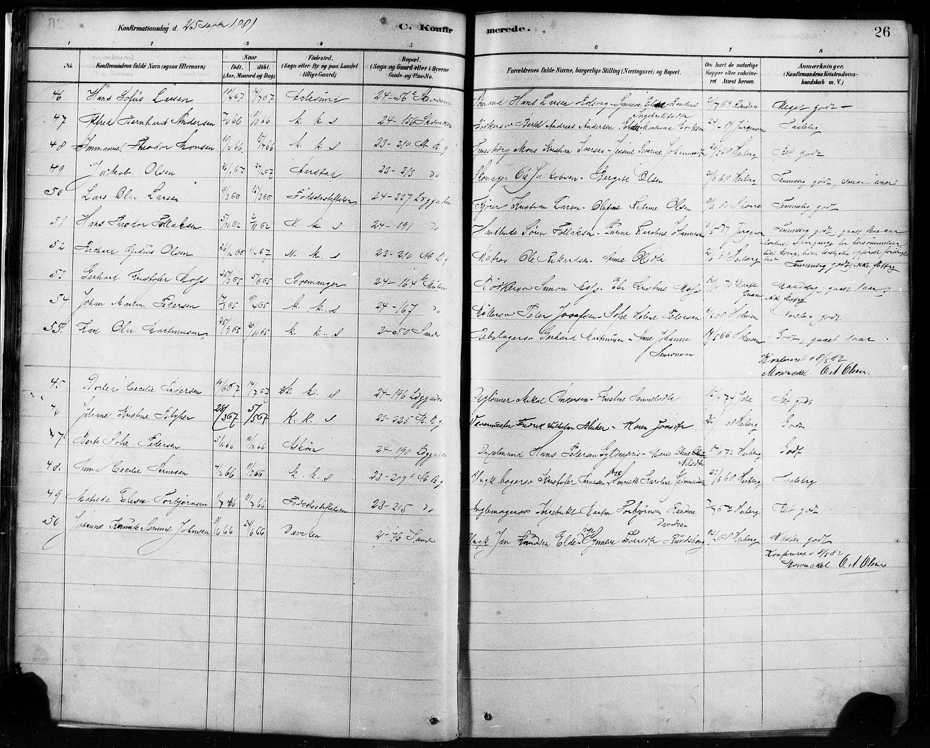 Sandviken Sokneprestembete, AV/SAB-A-77601/H/Ha/L0002: Parish register (official) no. A 2, 1878-1896, p. 26