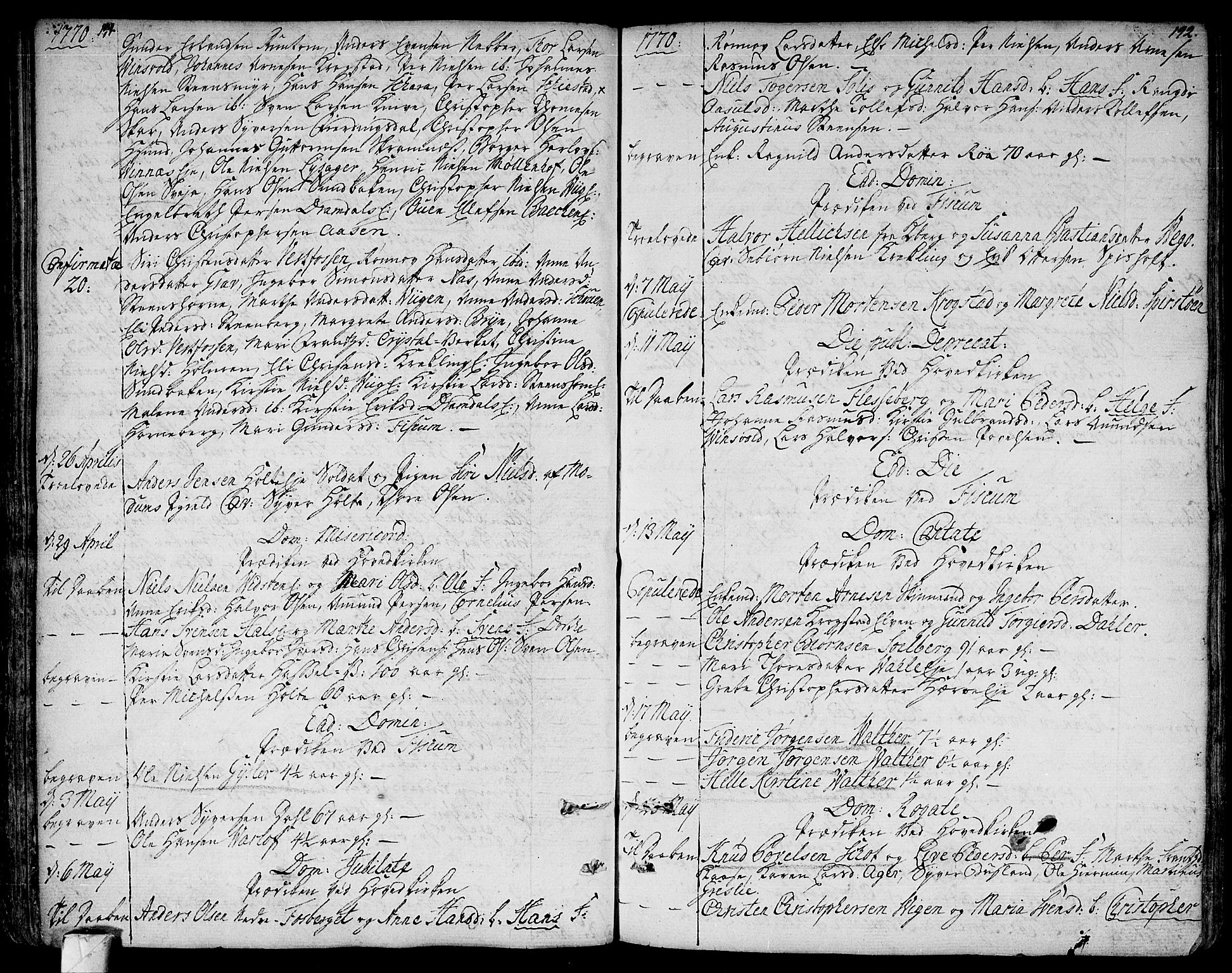 Eiker kirkebøker, SAKO/A-4/F/Fa/L0008: Parish register (official) no. I 8, 1764-1788, p. 191-192