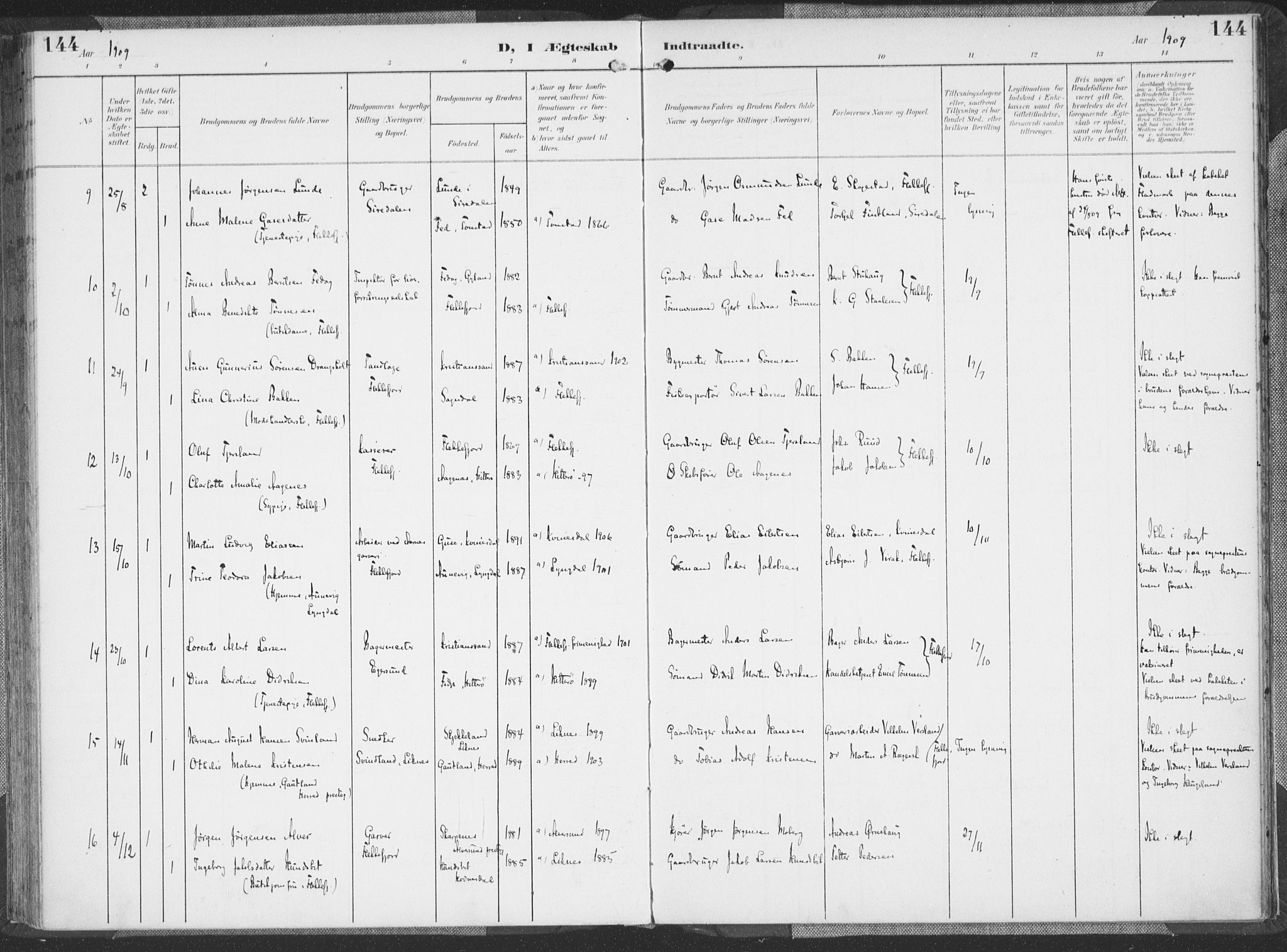 Flekkefjord sokneprestkontor, SAK/1111-0012/F/Fa/Faa/L0002: Parish register (official) no. A 2, 1900-1912, p. 144
