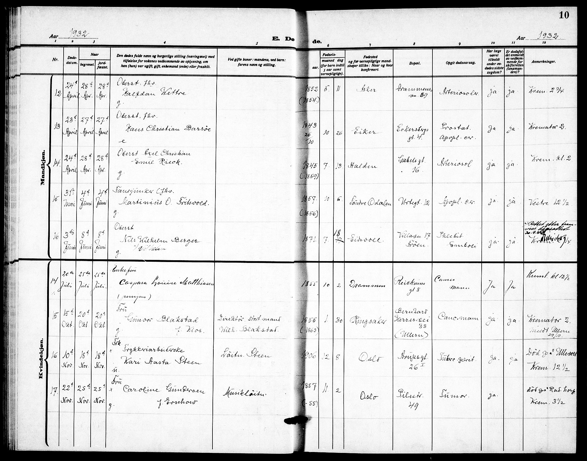 Garnisonsmenigheten Kirkebøker, SAO/A-10846/F/Fa/L0020: Parish register (official) no. 20, 1930-1938, p. 10