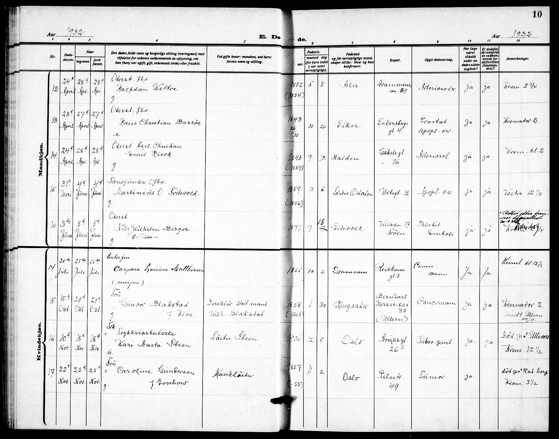 Garnisonsmenigheten Kirkebøker, AV/SAO-A-10846/F/Fa/L0020: Parish register (official) no. 20, 1930-1938, p. 10