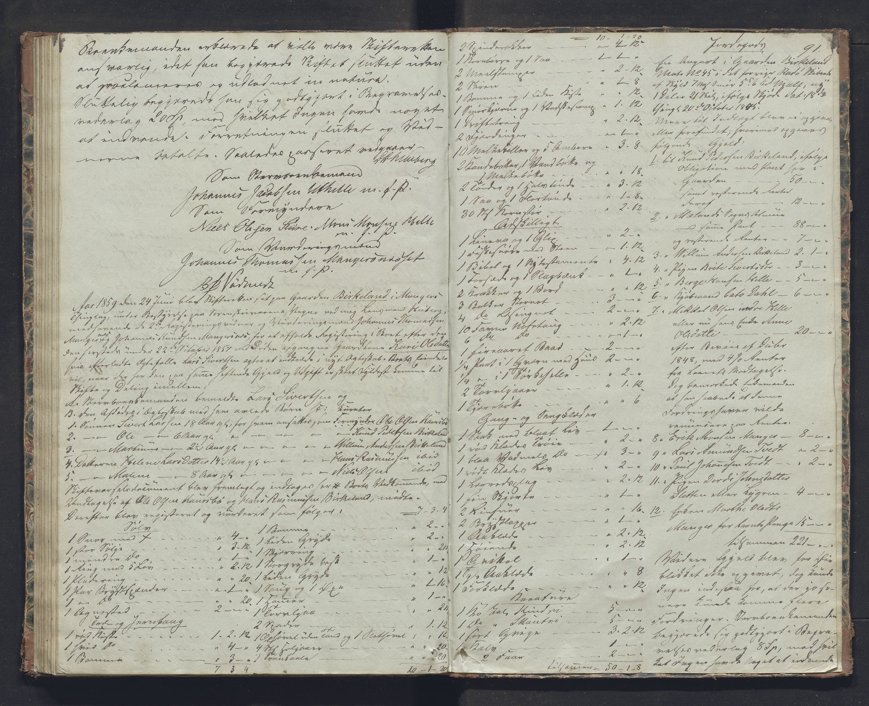 Nordhordland sorenskrivar, SAB/A-2901/1/H/Hb/L0019: Registreringsprotokollar, 1856-1859, p. 91