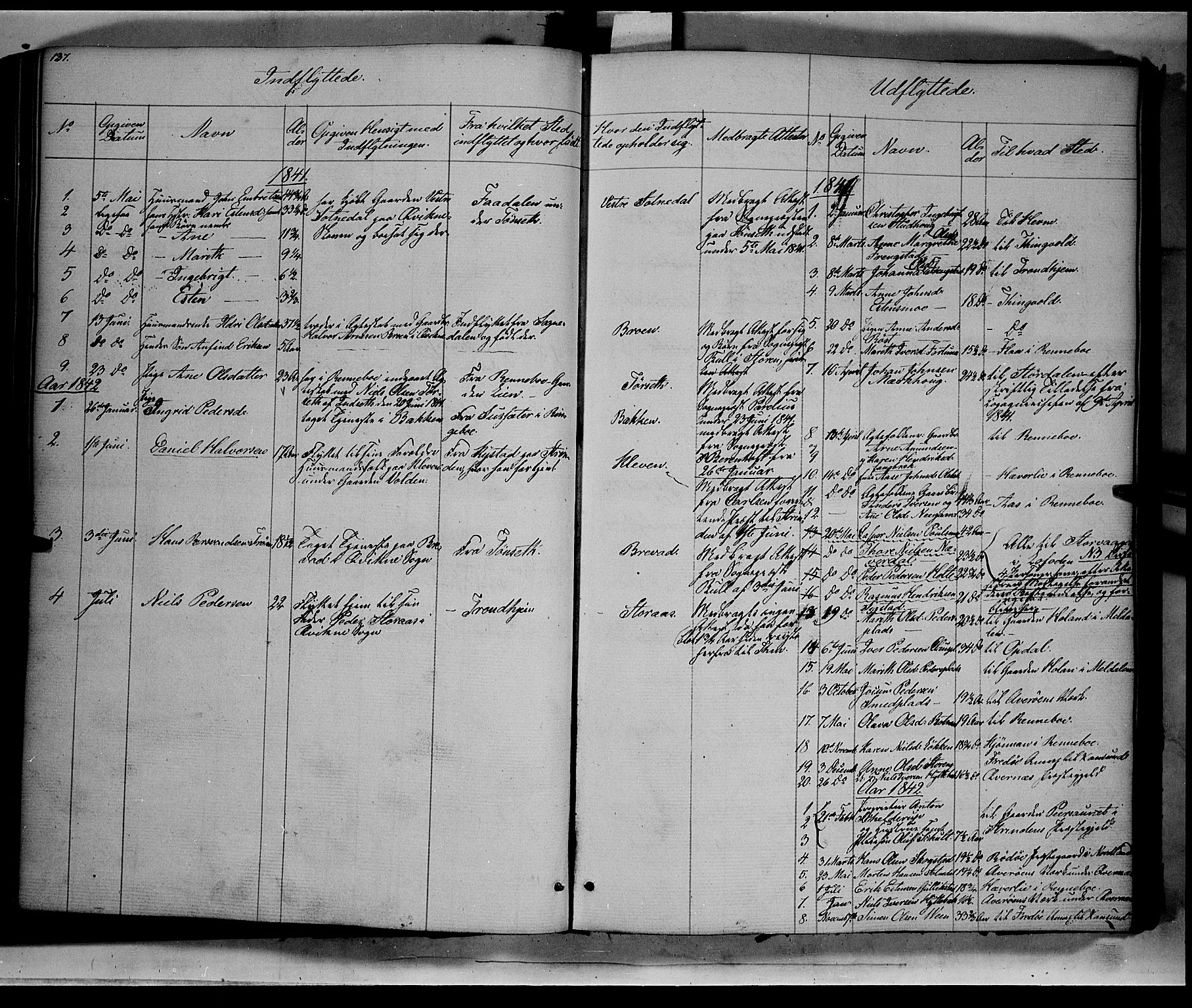 Kvikne prestekontor, SAH/PREST-064/H/Ha/Haa/L0005: Parish register (official) no. 5, 1841-1862, p. 137